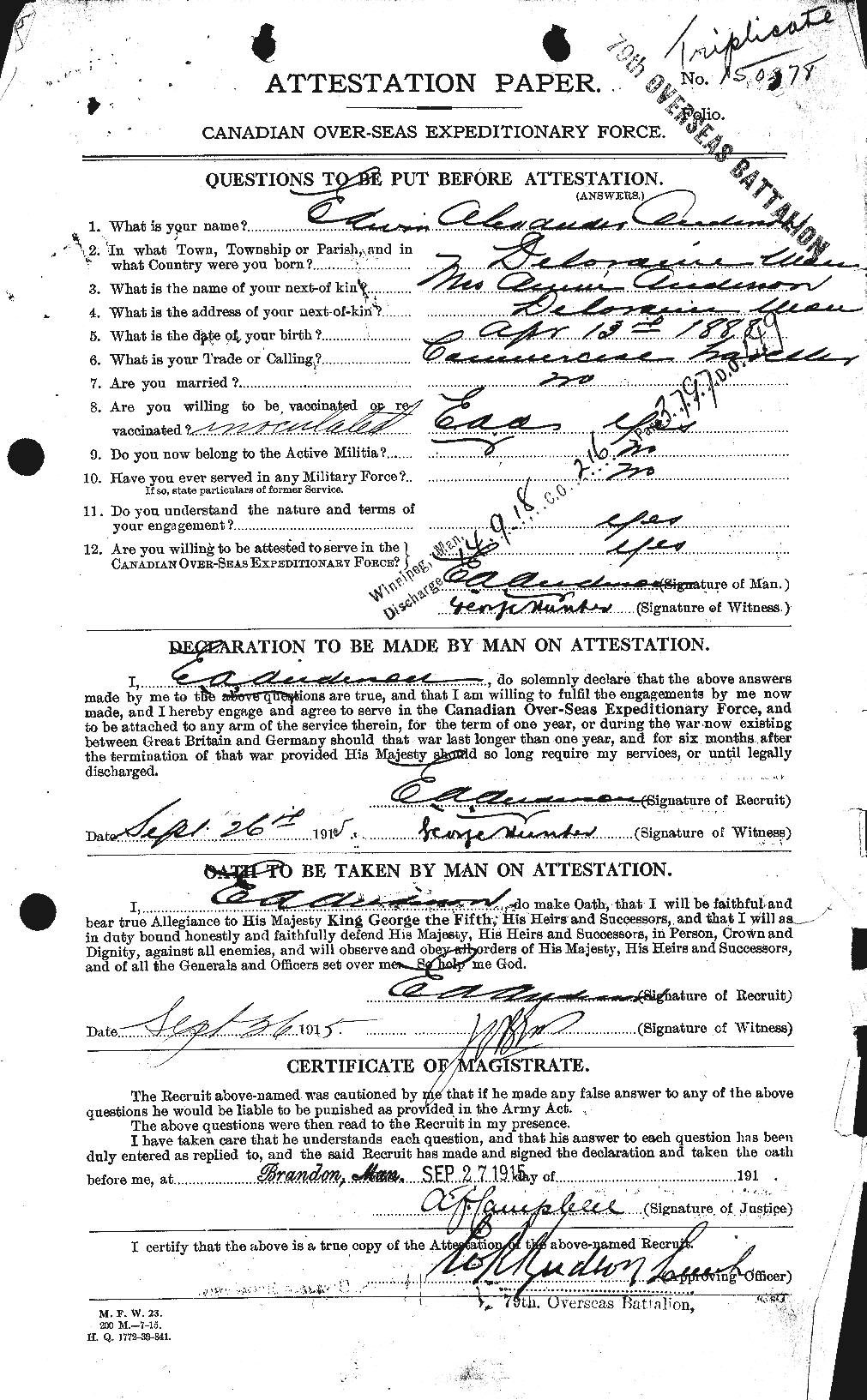 Personnel Records of the First World War - CEF 209948a