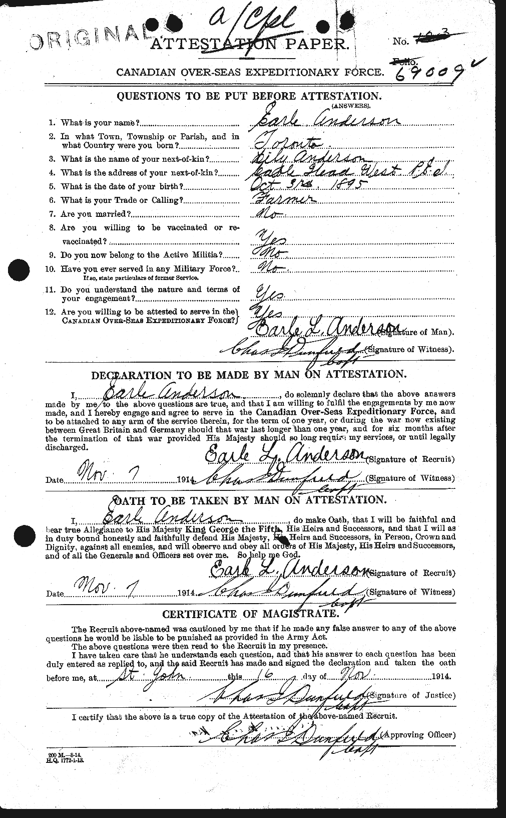 Personnel Records of the First World War - CEF 209964a