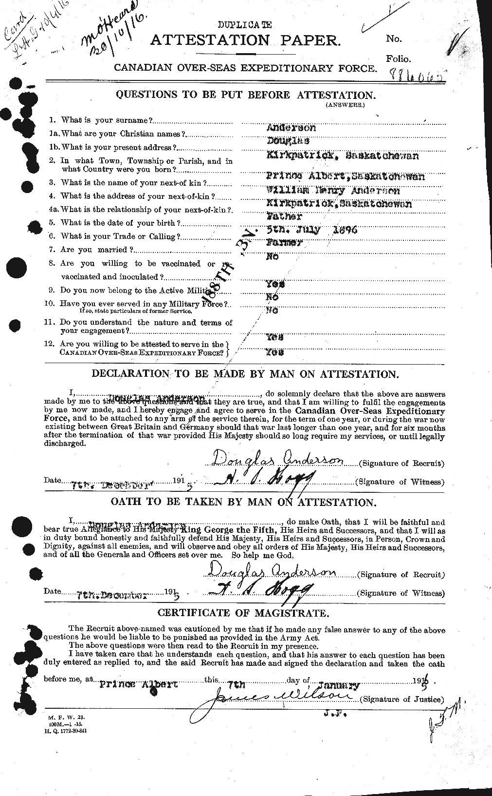 Personnel Records of the First World War - CEF 209976a