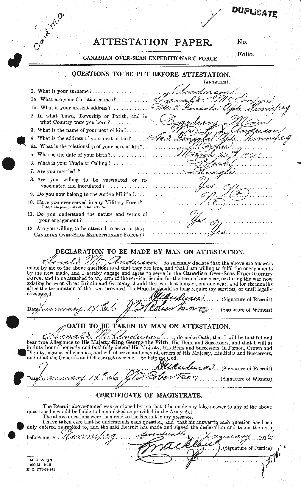 Personnel Records of the First World War - CEF 209982a