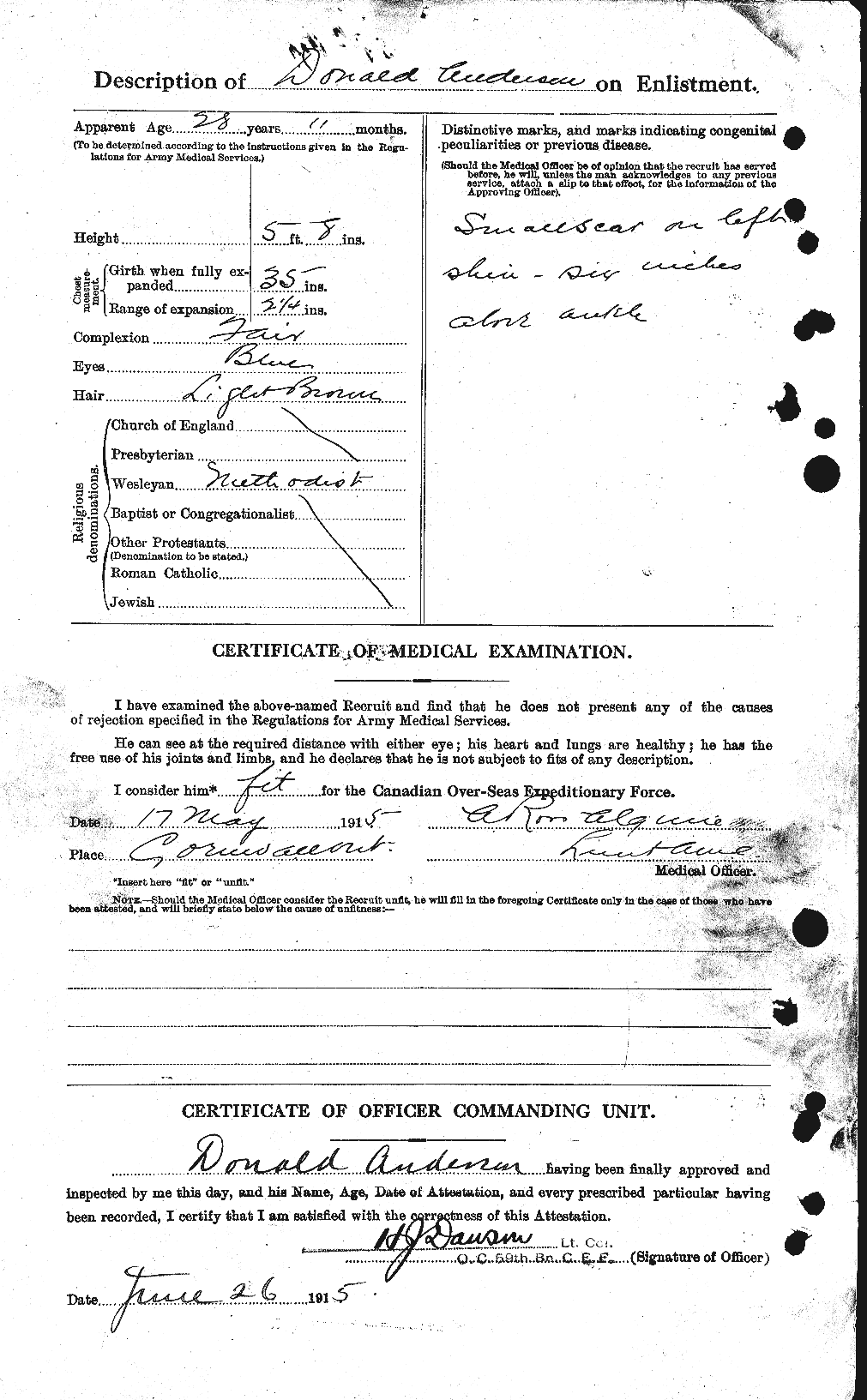 Personnel Records of the First World War - CEF 209989b