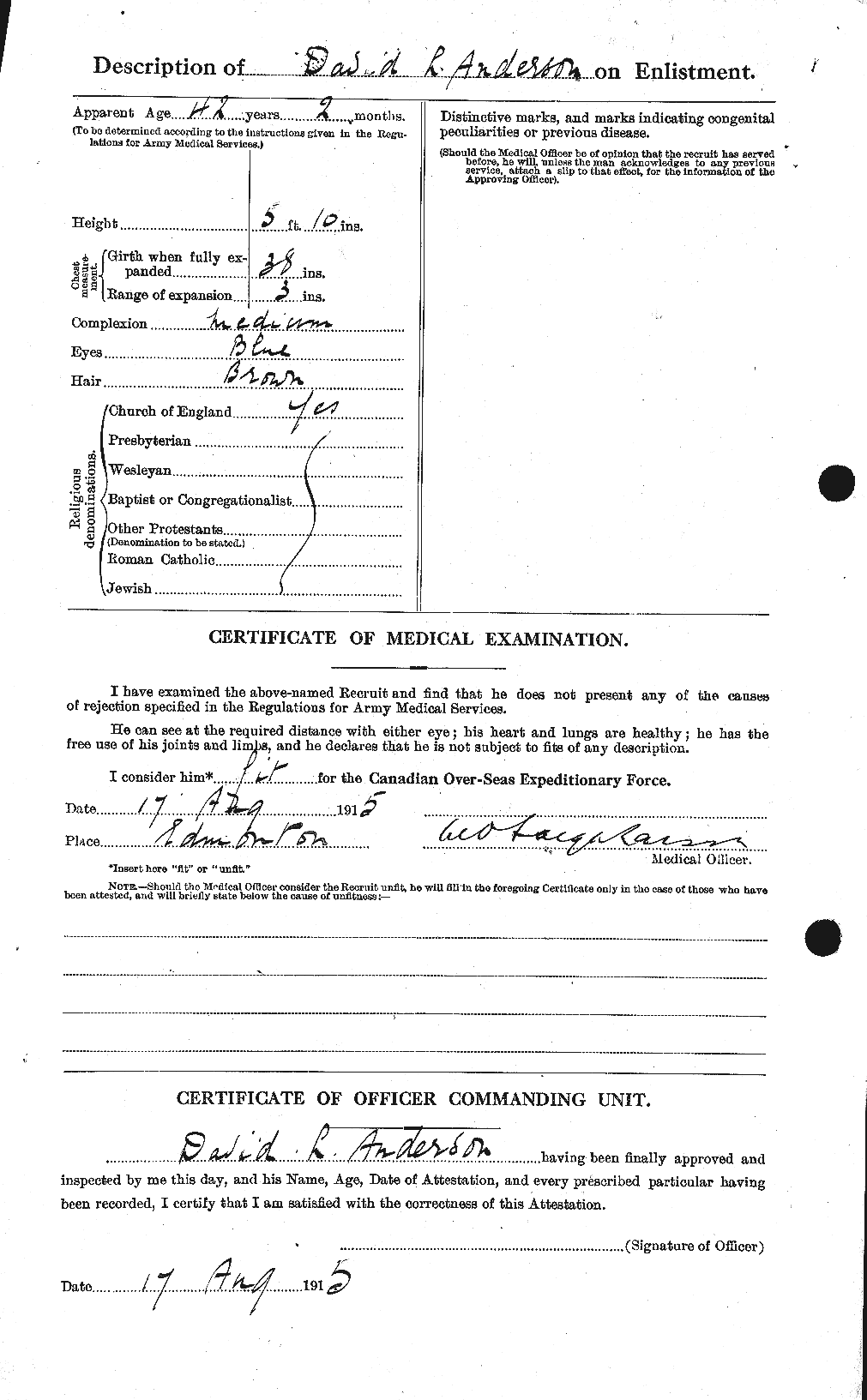 Personnel Records of the First World War - CEF 210009b