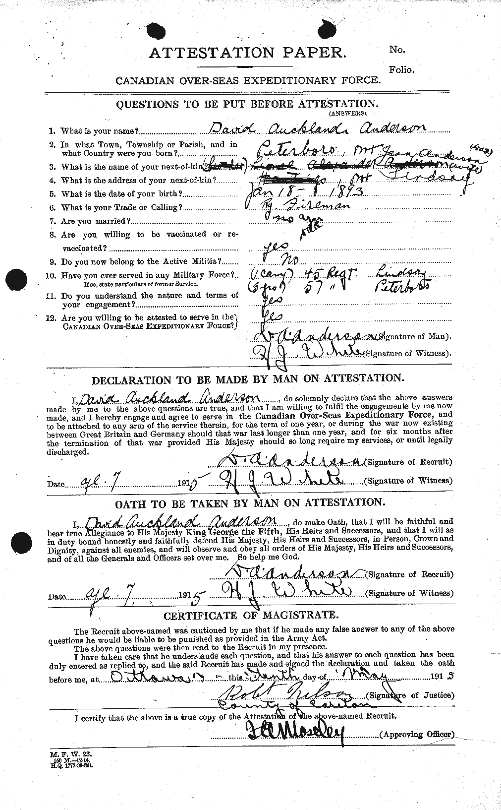 Personnel Records of the First World War - CEF 210016a