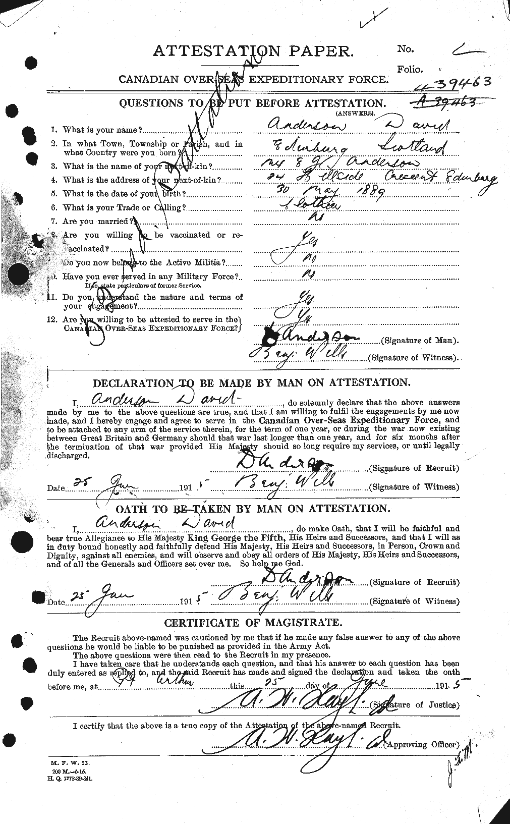 Personnel Records of the First World War - CEF 210028a