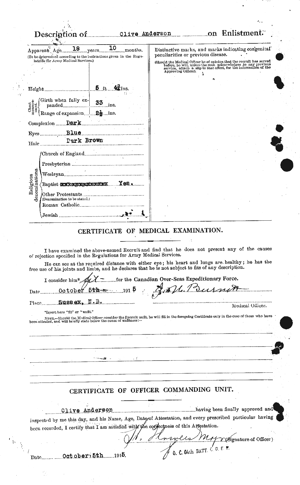 Personnel Records of the First World War - CEF 210058b