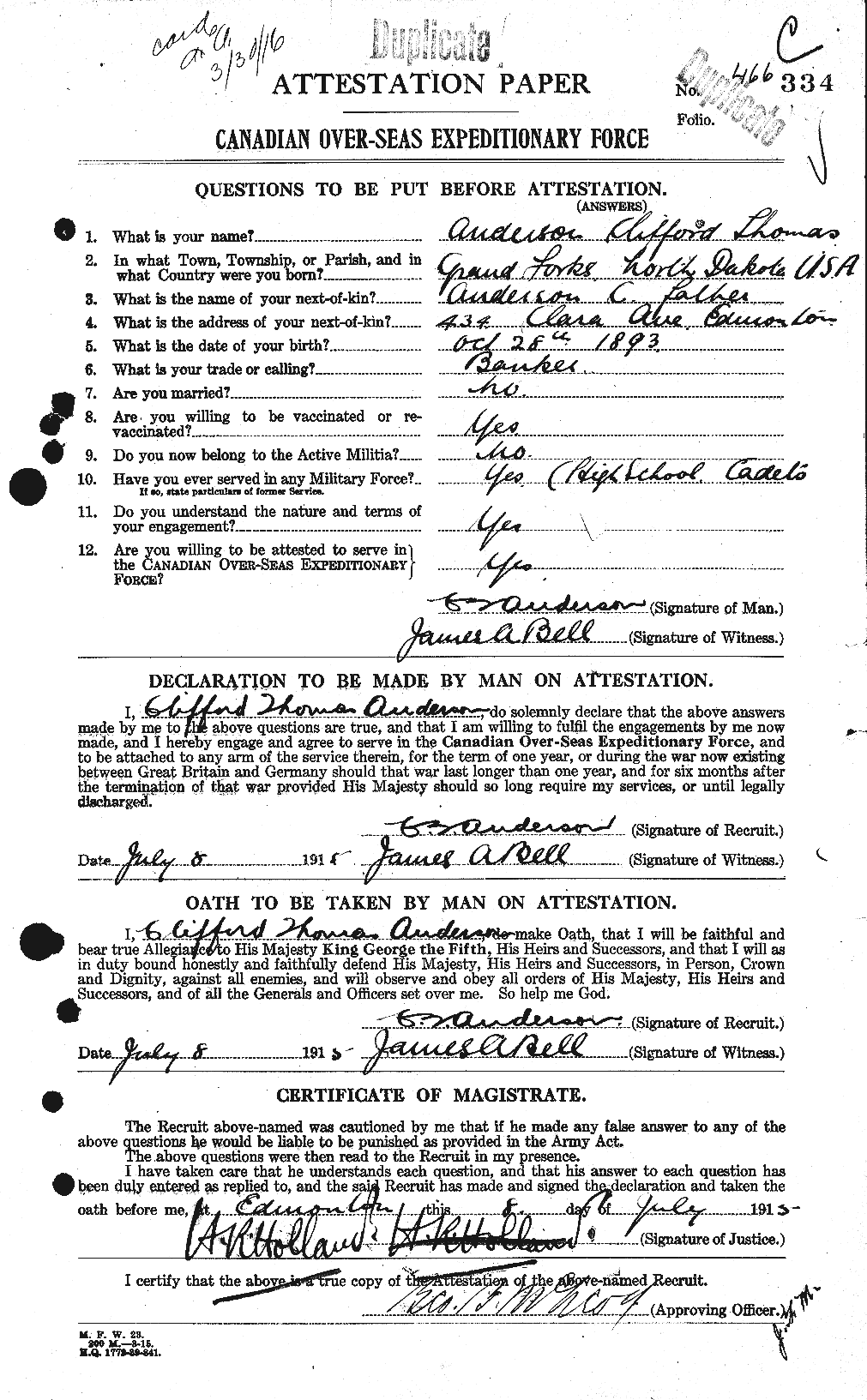 Personnel Records of the First World War - CEF 210059a