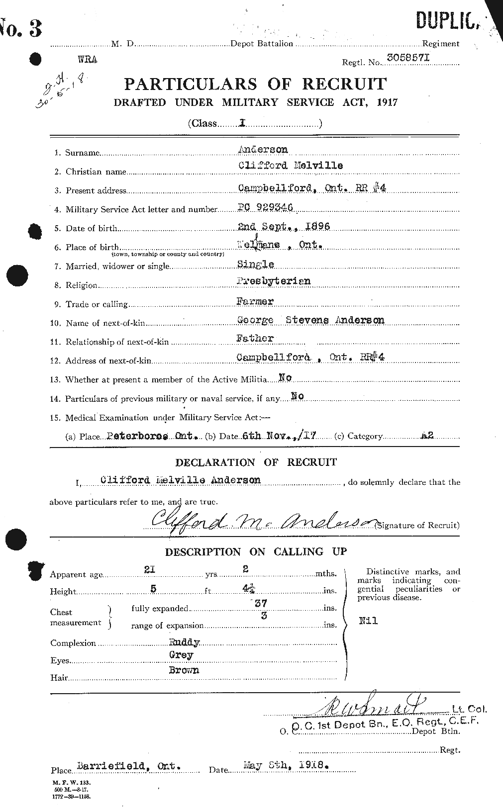 Personnel Records of the First World War - CEF 210060a