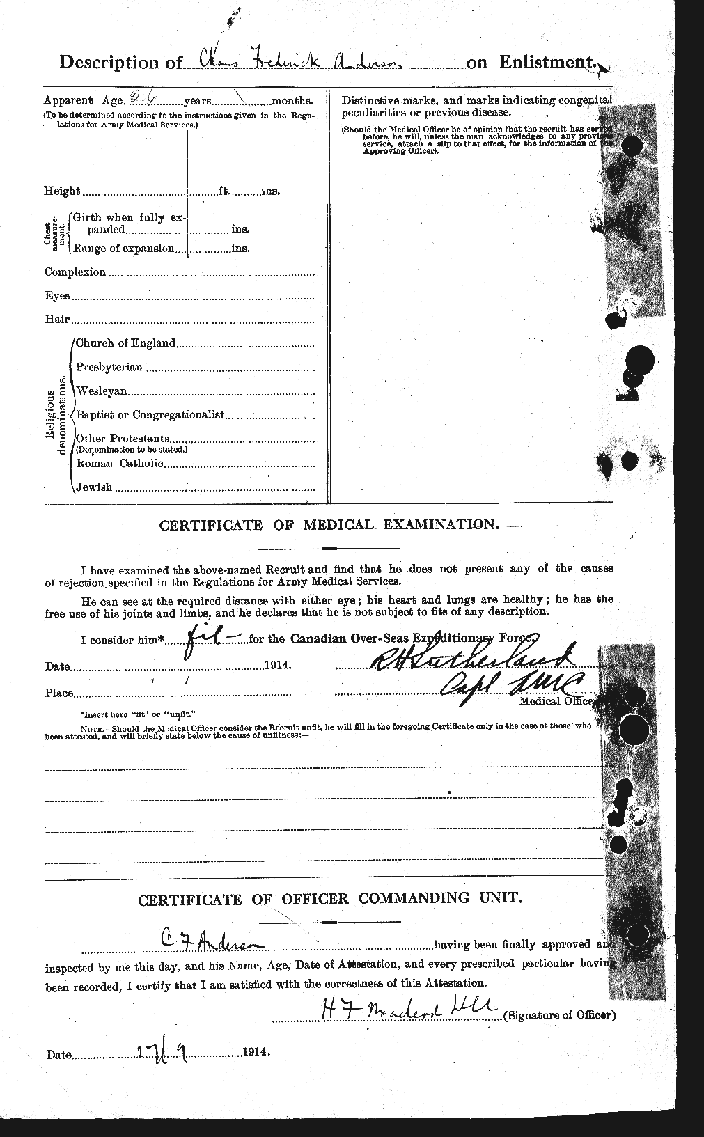 Personnel Records of the First World War - CEF 210066b