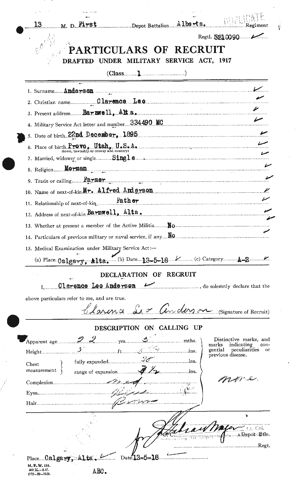 Personnel Records of the First World War - CEF 210075a