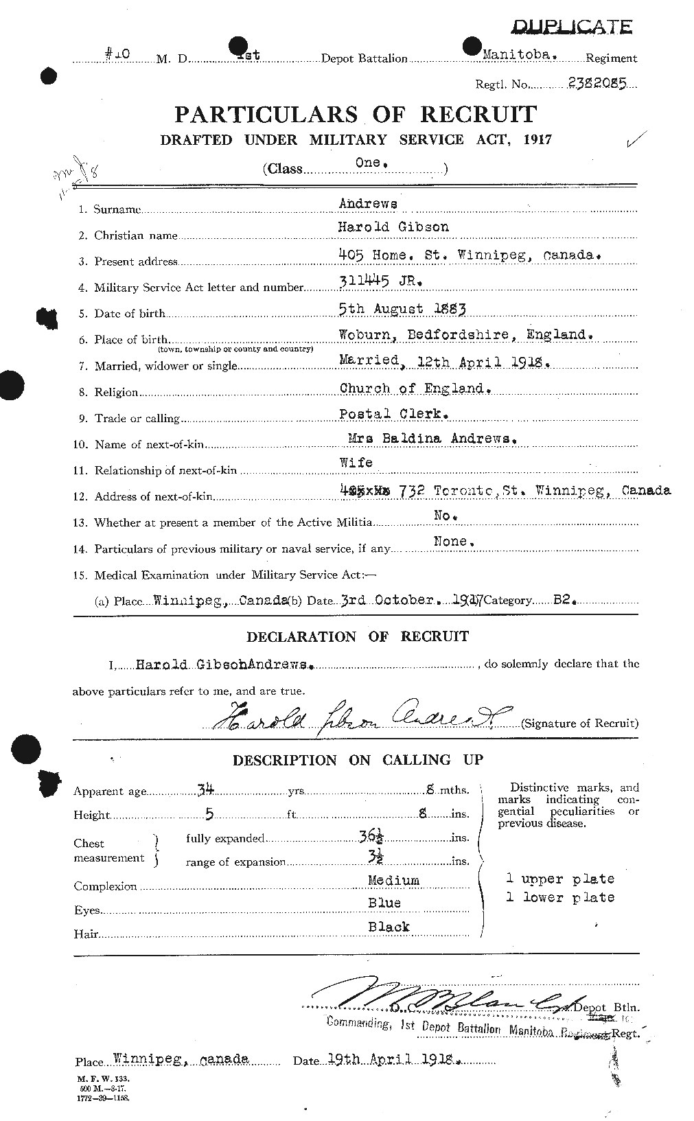 Personnel Records of the First World War - CEF 210297a