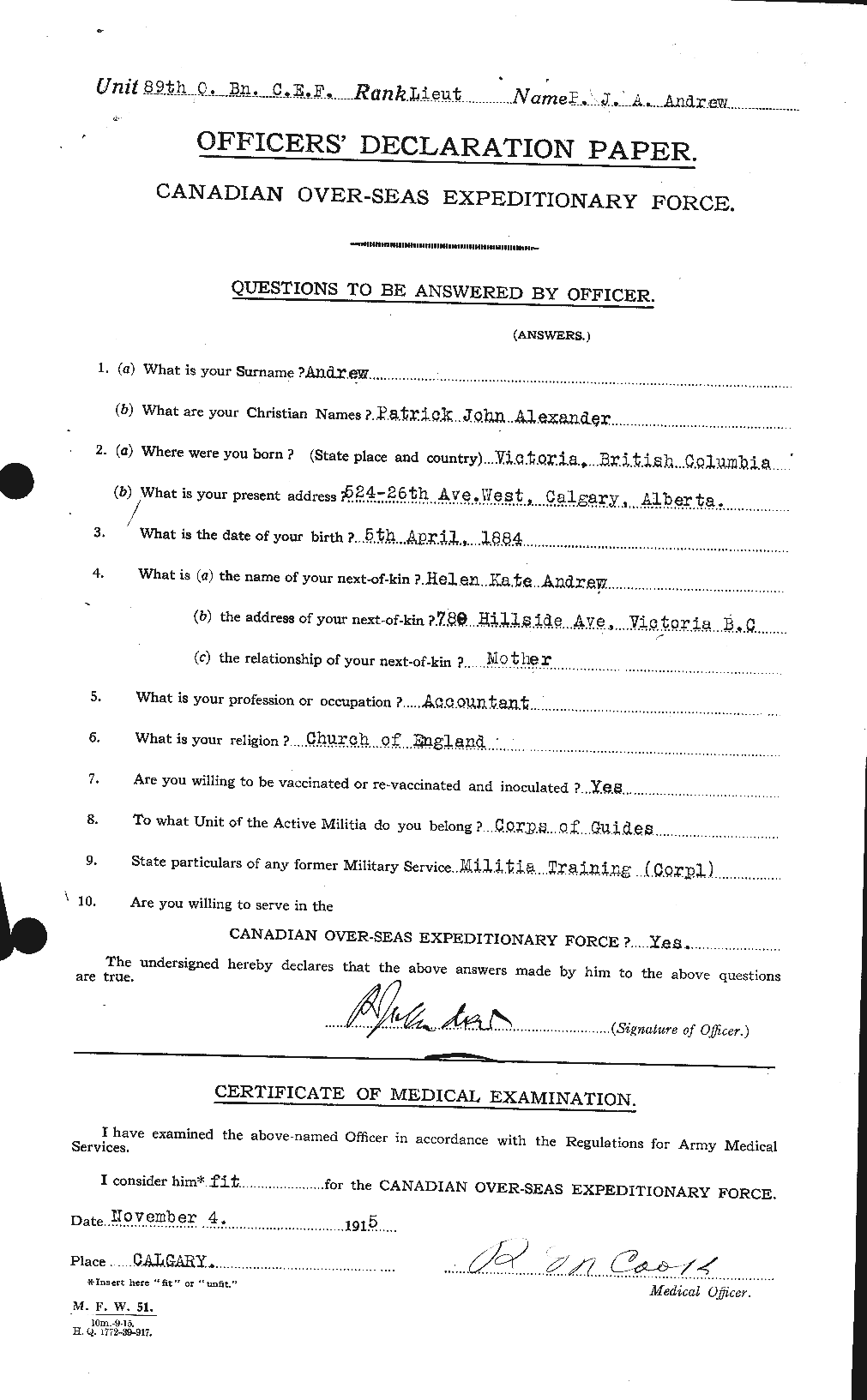 Personnel Records of the First World War - CEF 210498a