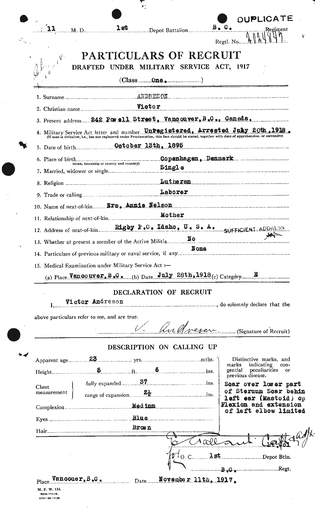 Personnel Records of the First World War - CEF 210582a