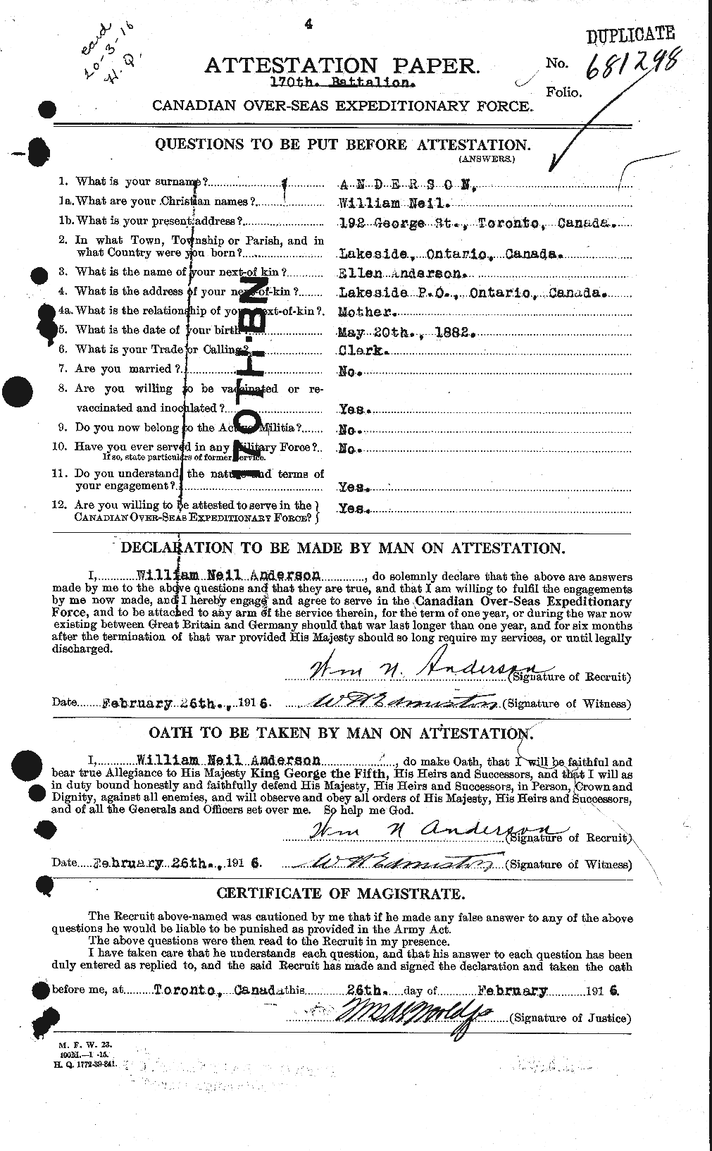Personnel Records of the First World War - CEF 210680a