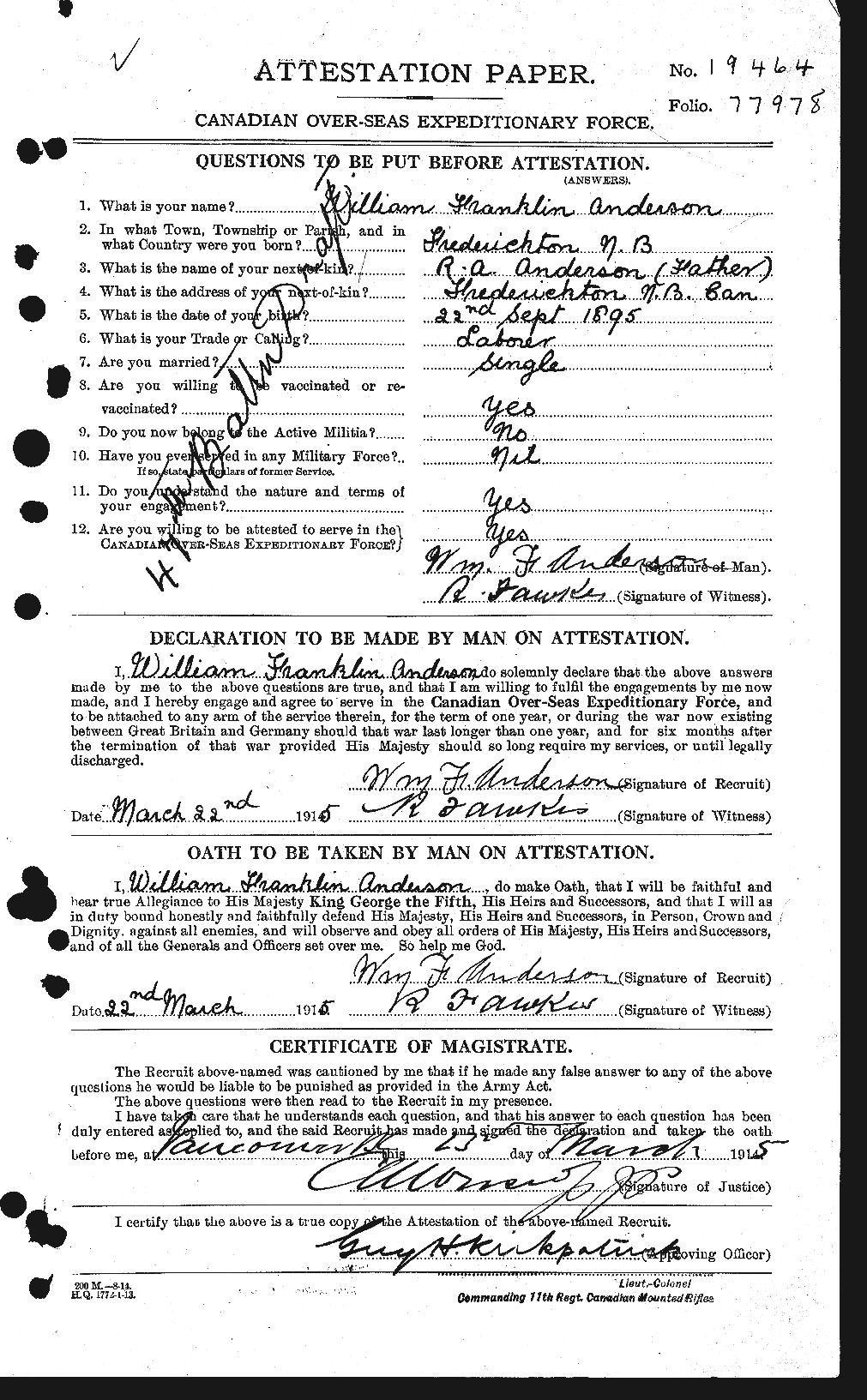 Personnel Records of the First World War - CEF 210724a