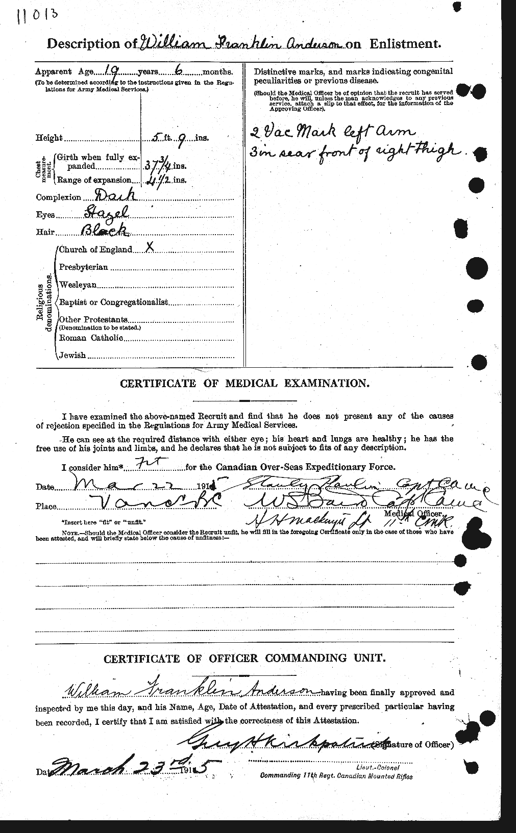 Personnel Records of the First World War - CEF 210724b