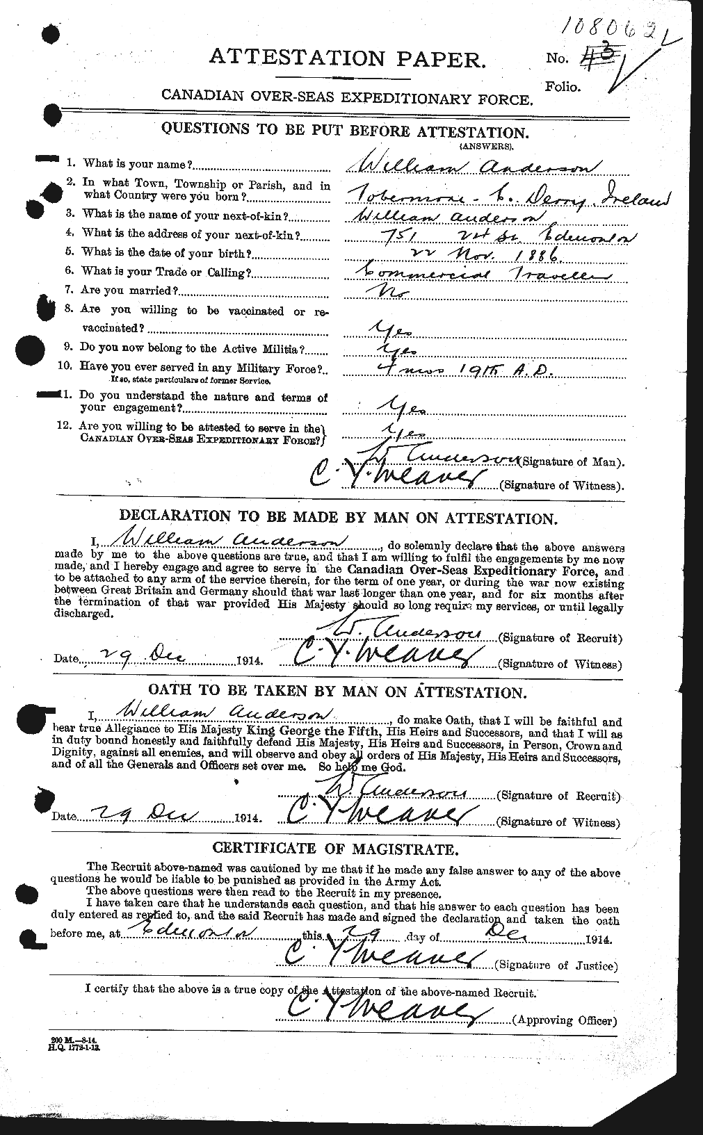 Personnel Records of the First World War - CEF 210752a