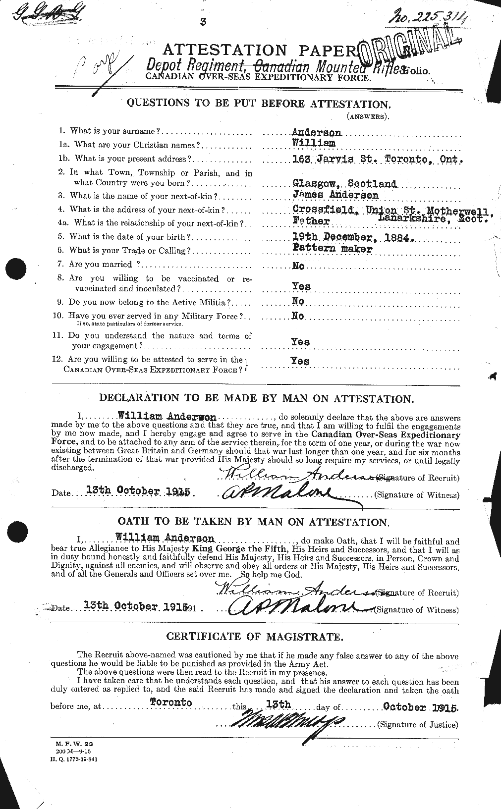 Personnel Records of the First World War - CEF 210763a