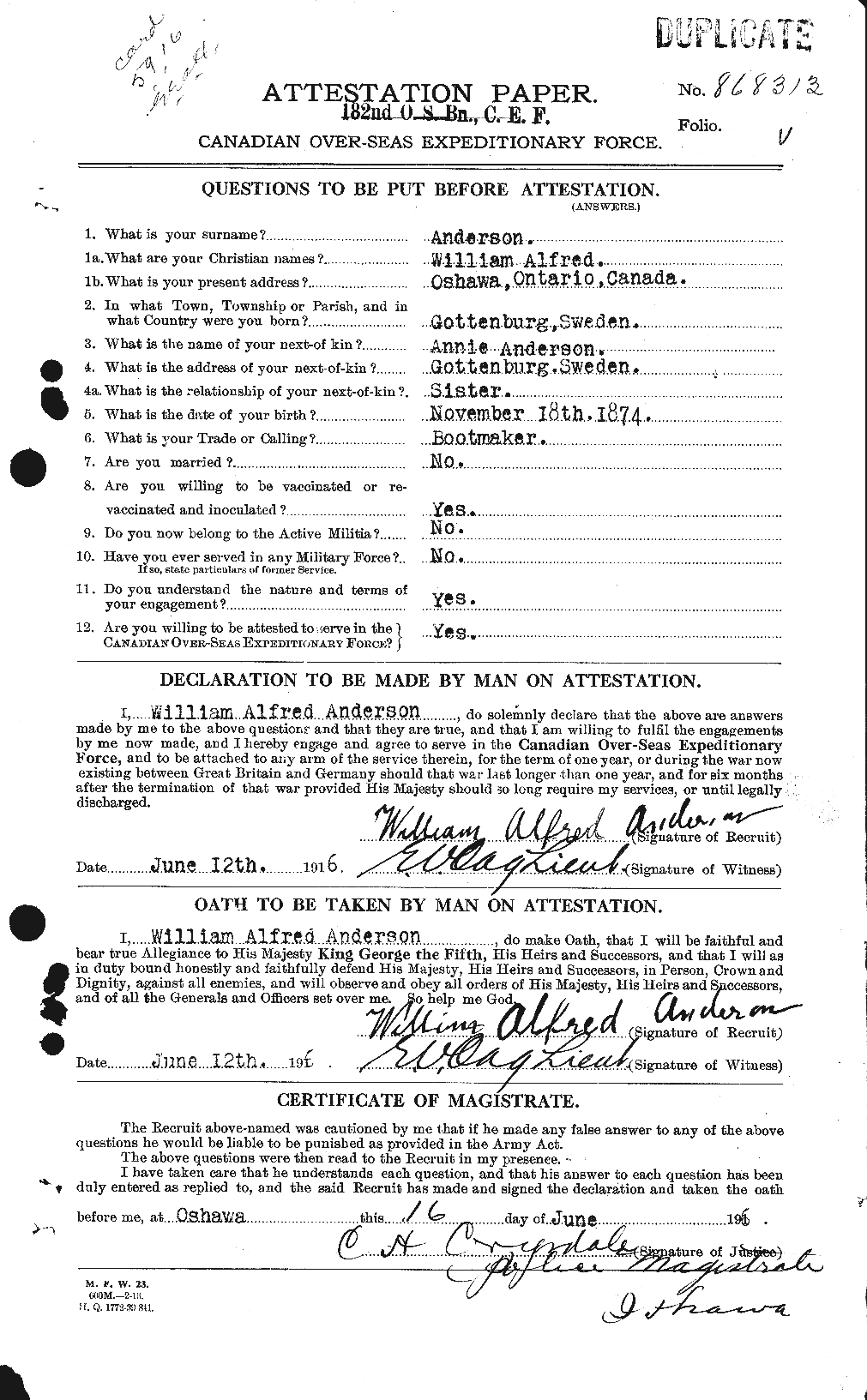 Personnel Records of the First World War - CEF 210775a