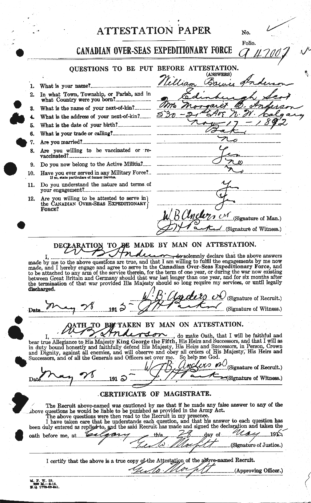 Personnel Records of the First World War - CEF 210778a