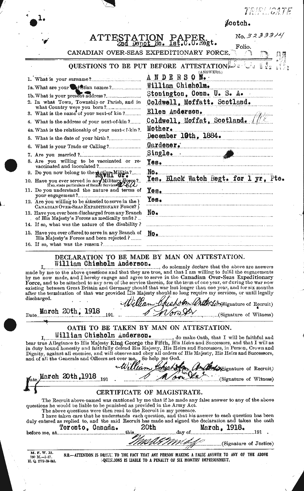 Personnel Records of the First World War - CEF 210786a