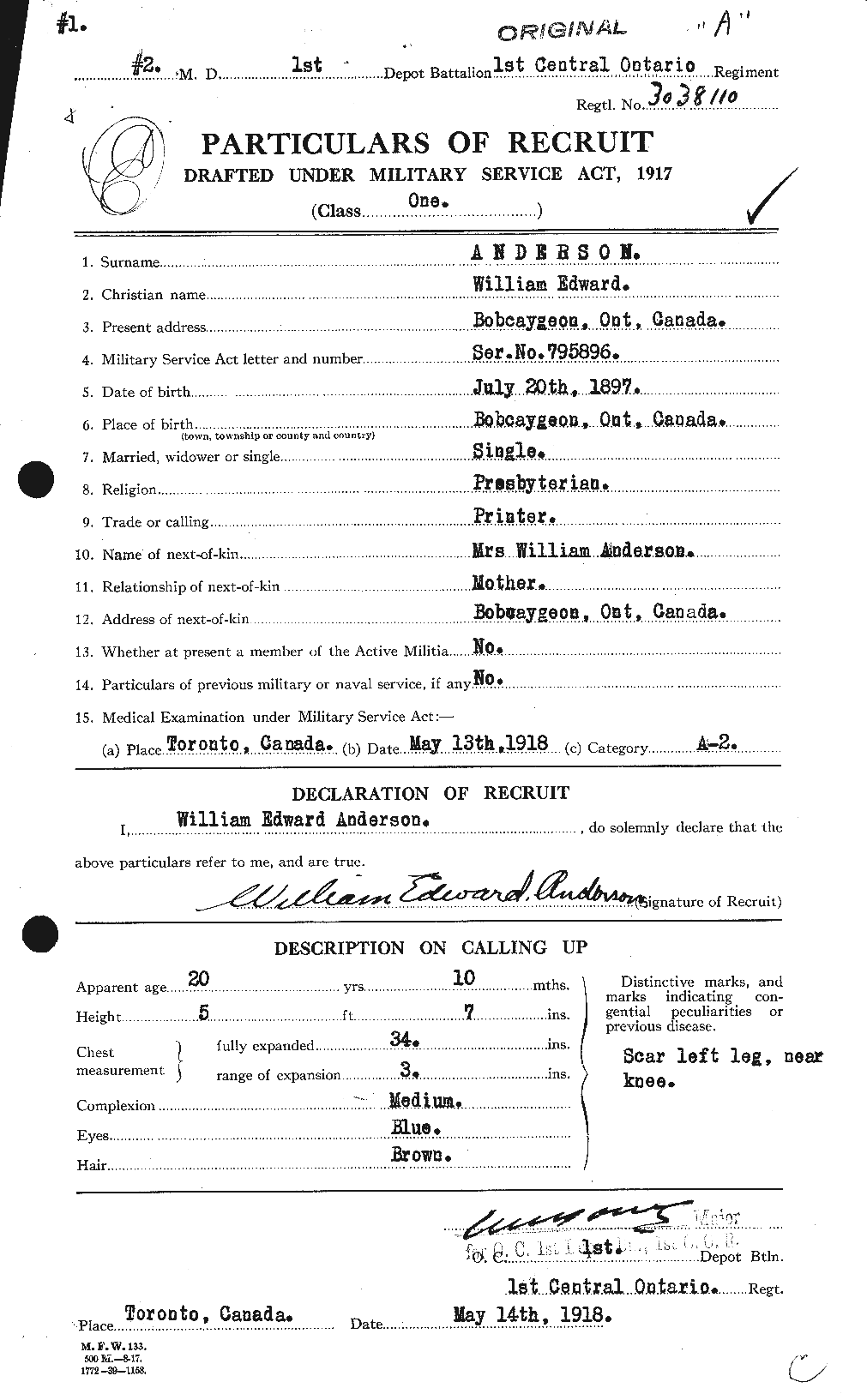 Personnel Records of the First World War - CEF 210789a