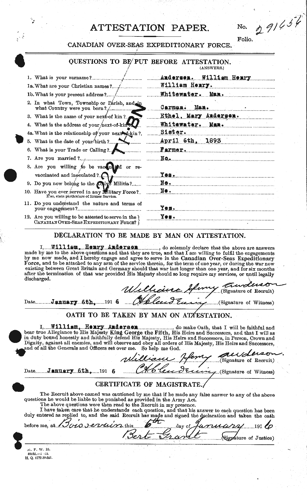 Personnel Records of the First World War - CEF 210803a