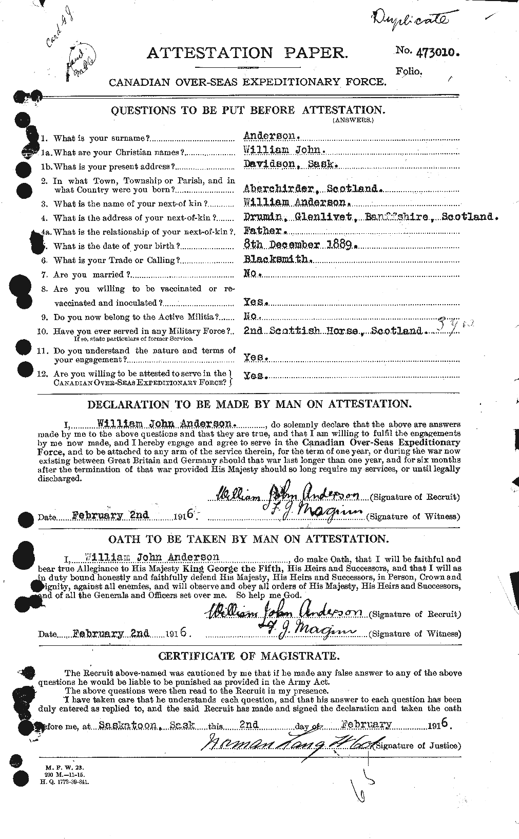 Personnel Records of the First World War - CEF 210816a