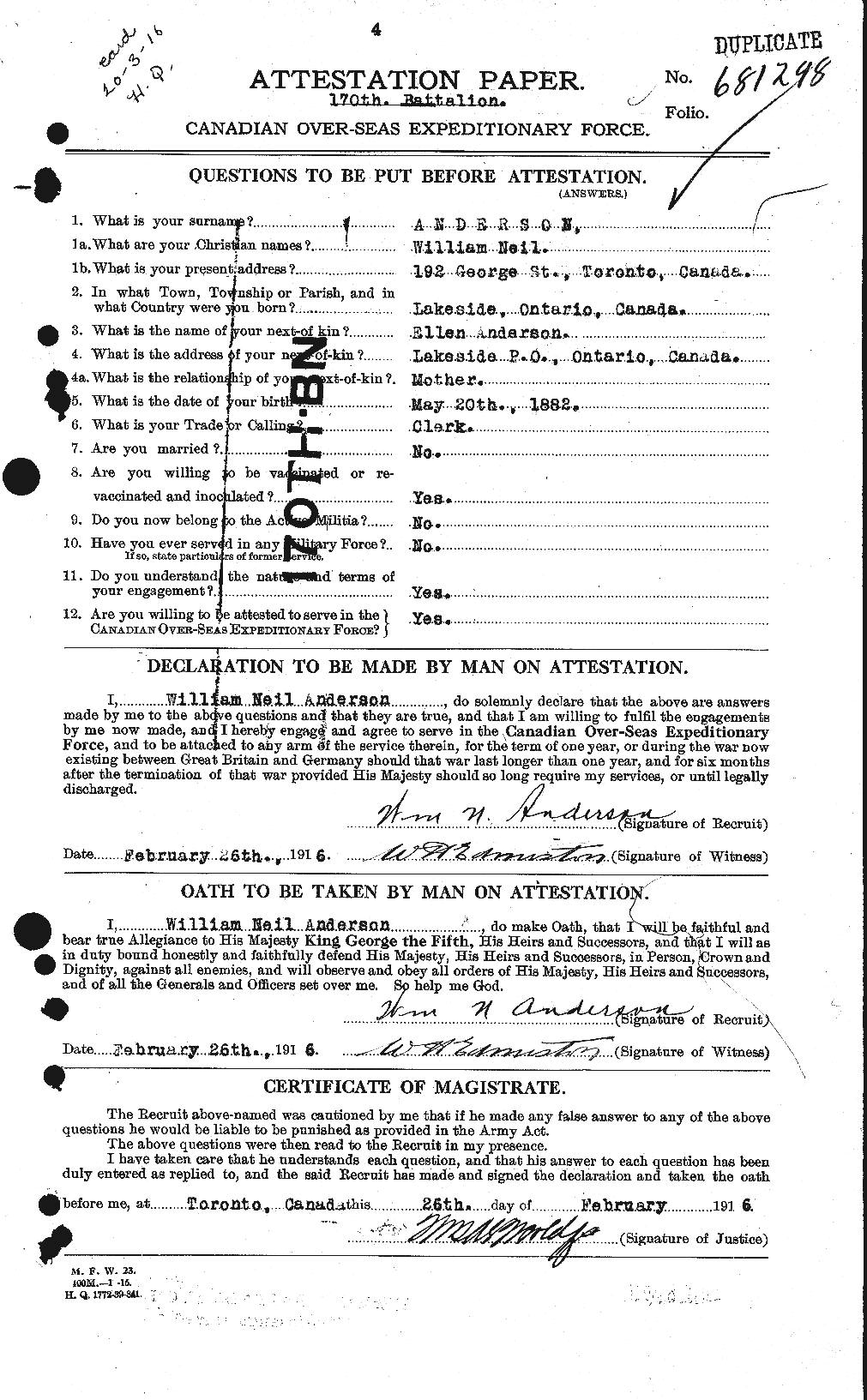 Personnel Records of the First World War - CEF 210837a