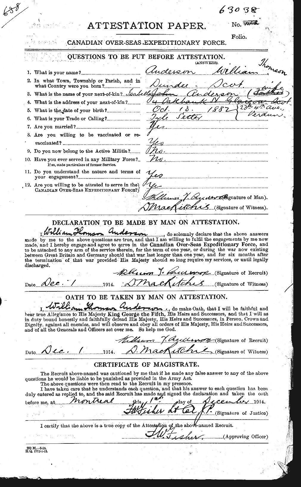 Personnel Records of the First World War - CEF 210849a