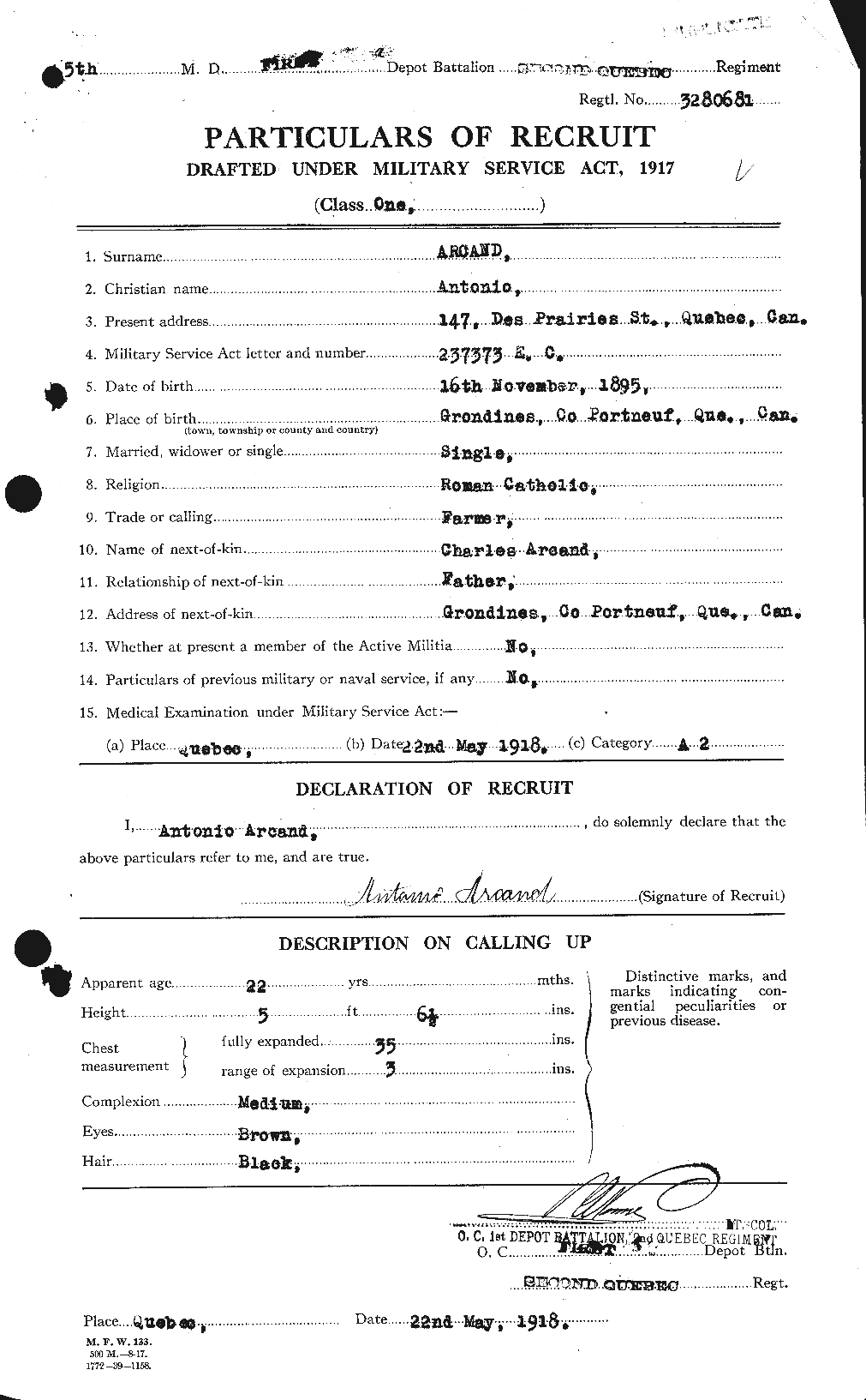 Personnel Records of the First World War - CEF 211028a