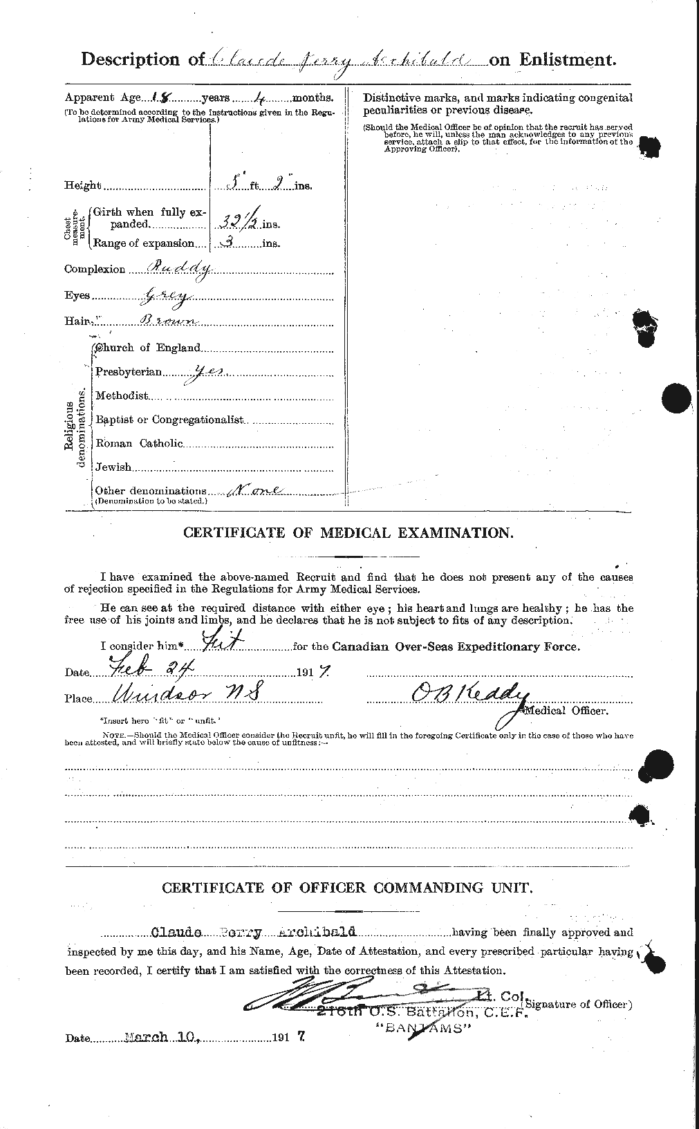 Personnel Records of the First World War - CEF 211638b