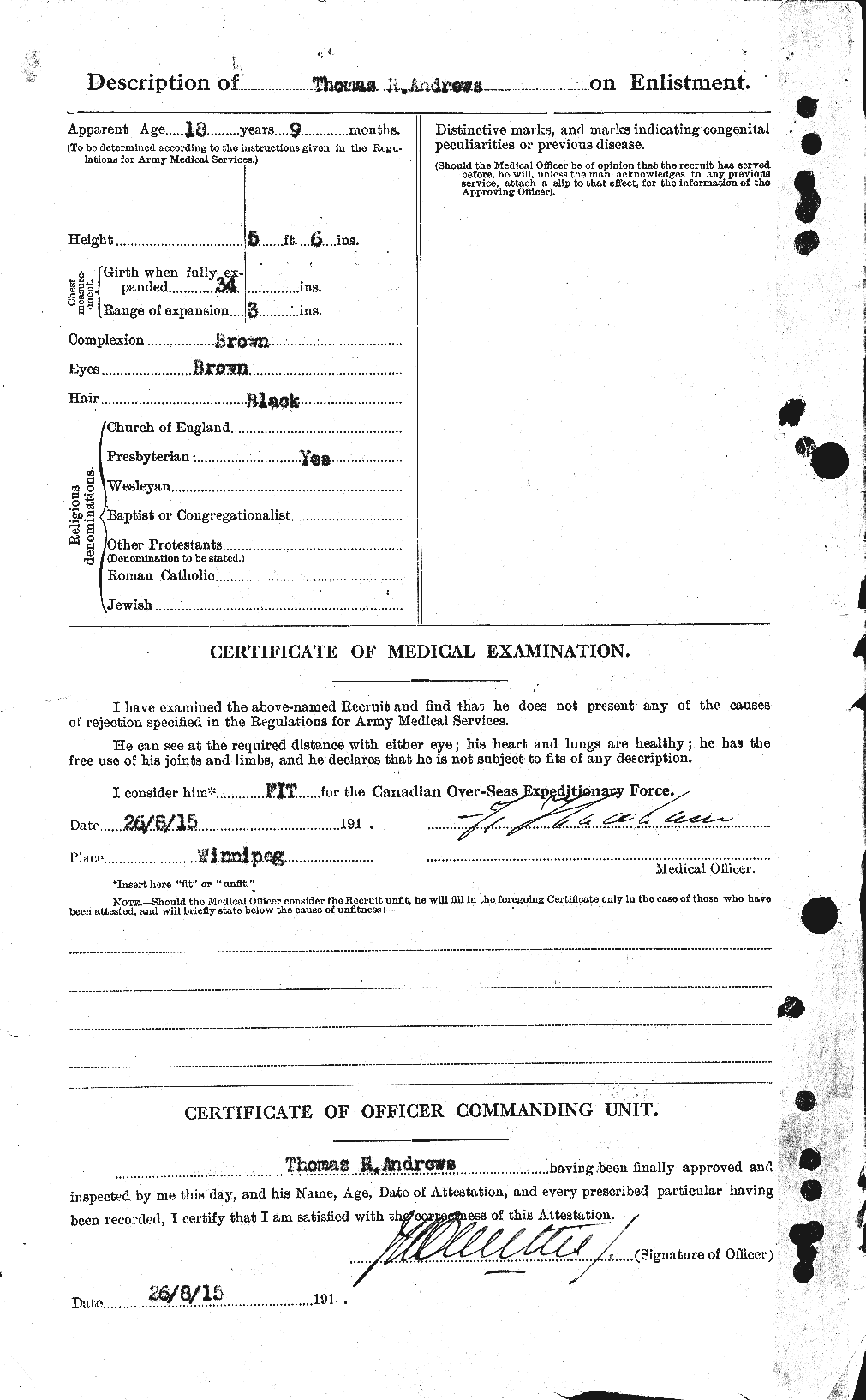 Personnel Records of the First World War - CEF 212066b