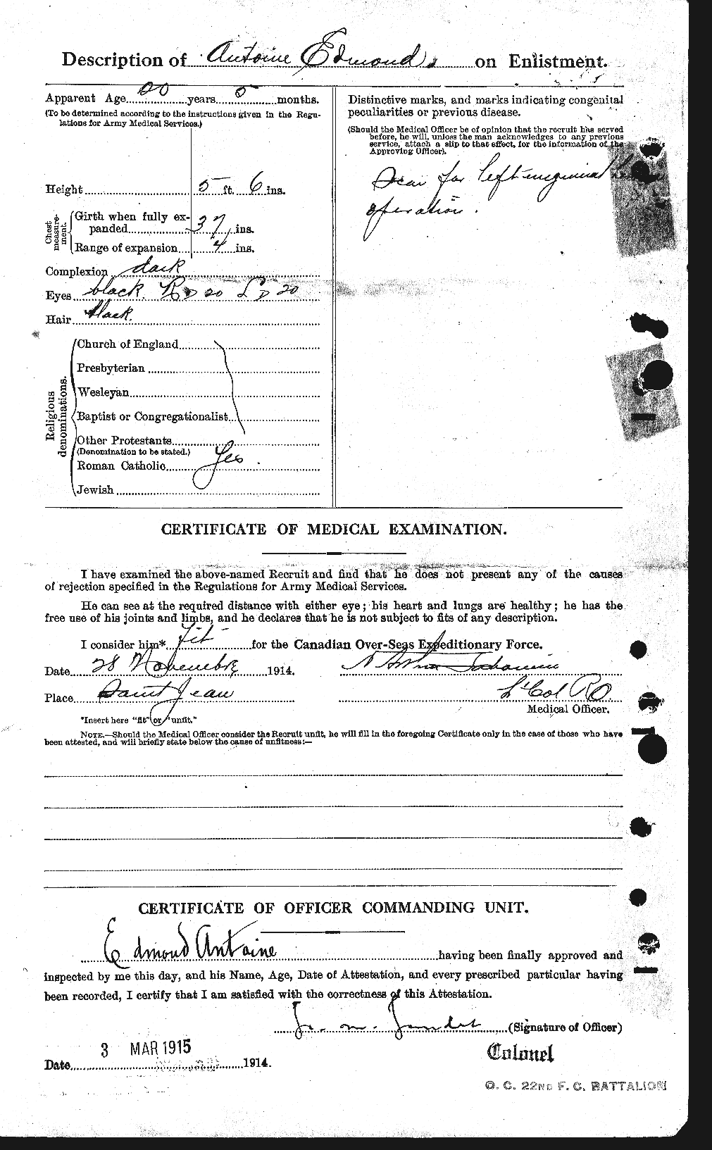 Personnel Records of the First World War - CEF 212118b