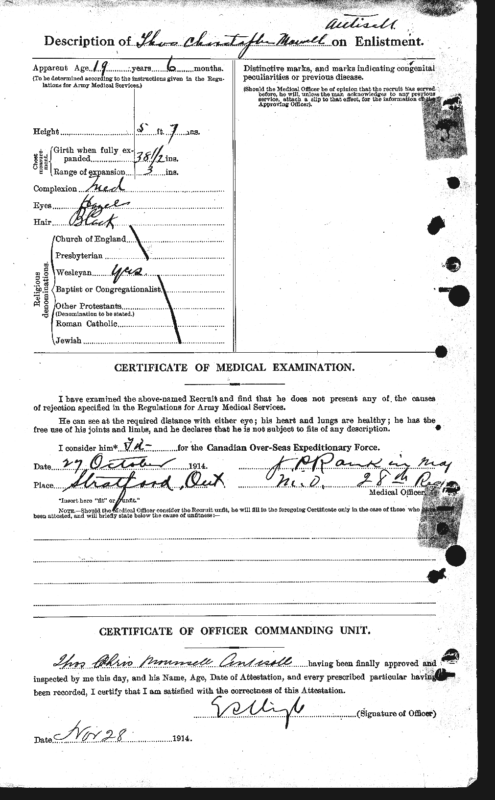 Personnel Records of the First World War - CEF 212131b