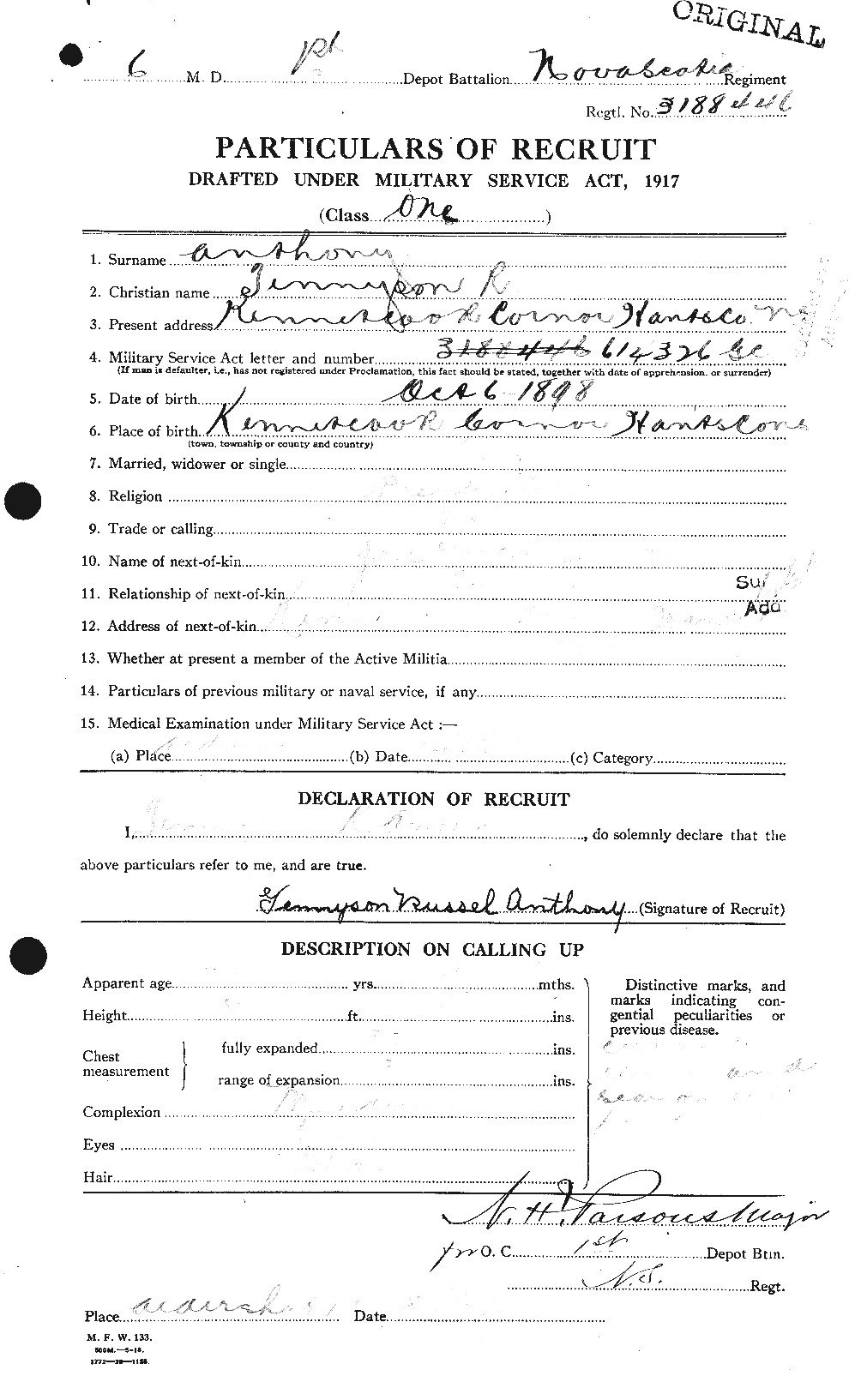 Personnel Records of the First World War - CEF 212166a