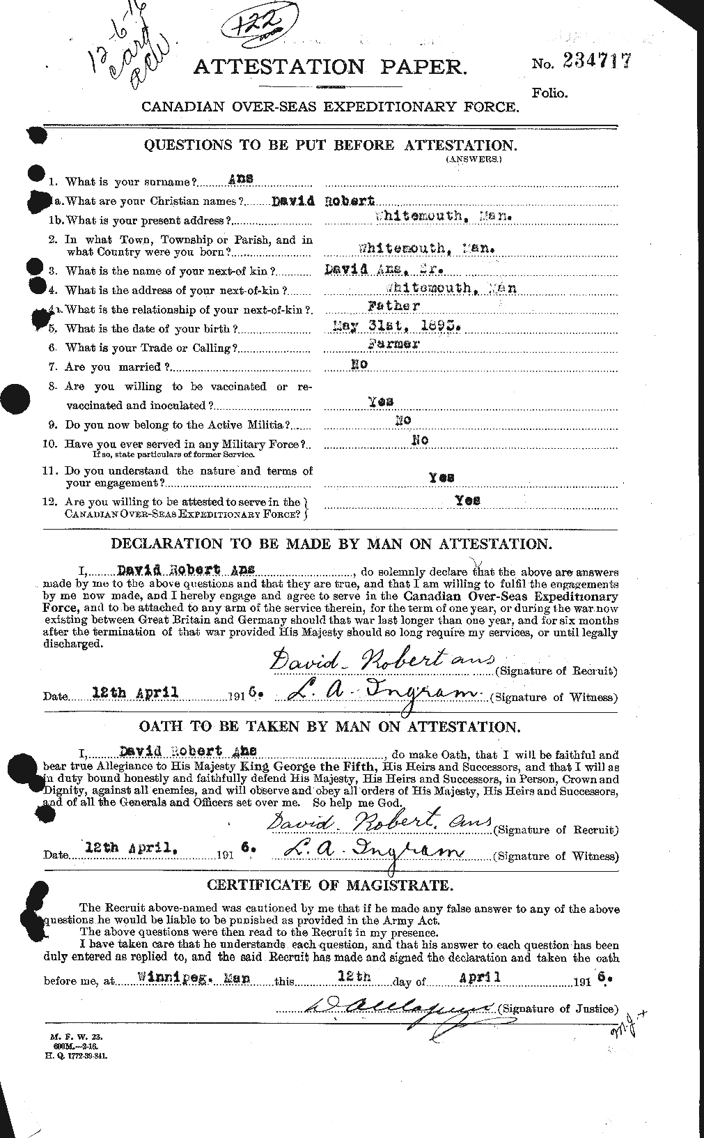 Personnel Records of the First World War - CEF 212369a