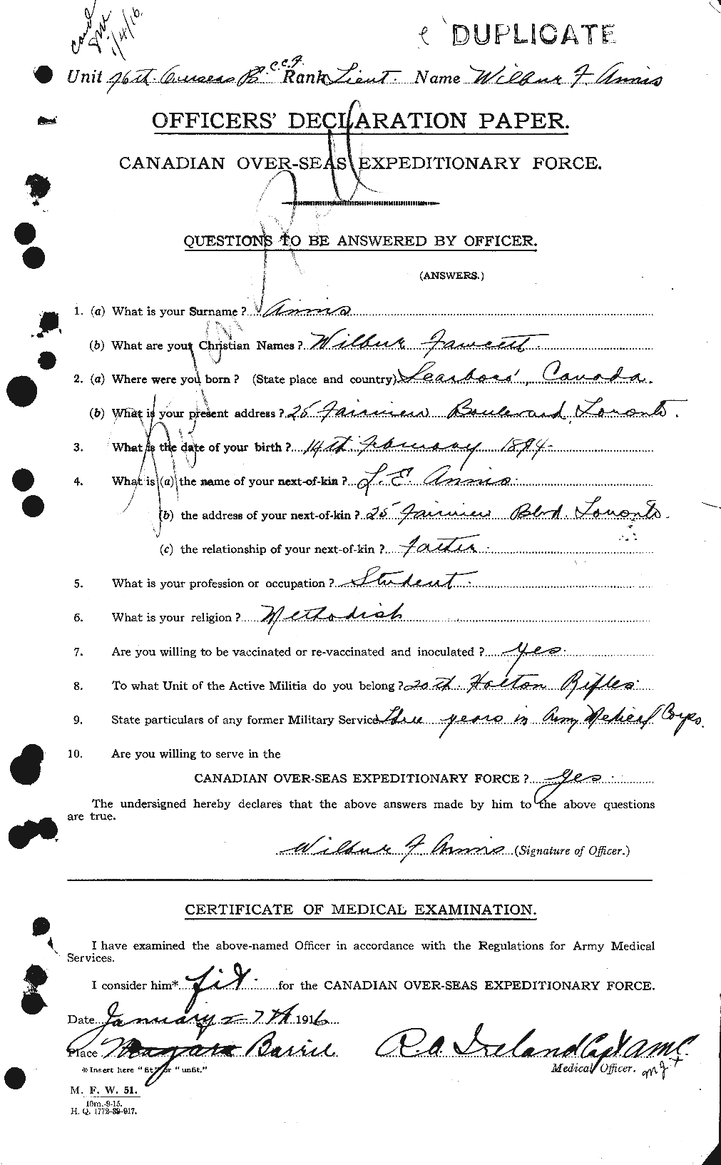 Personnel Records of the First World War - CEF 212388a
