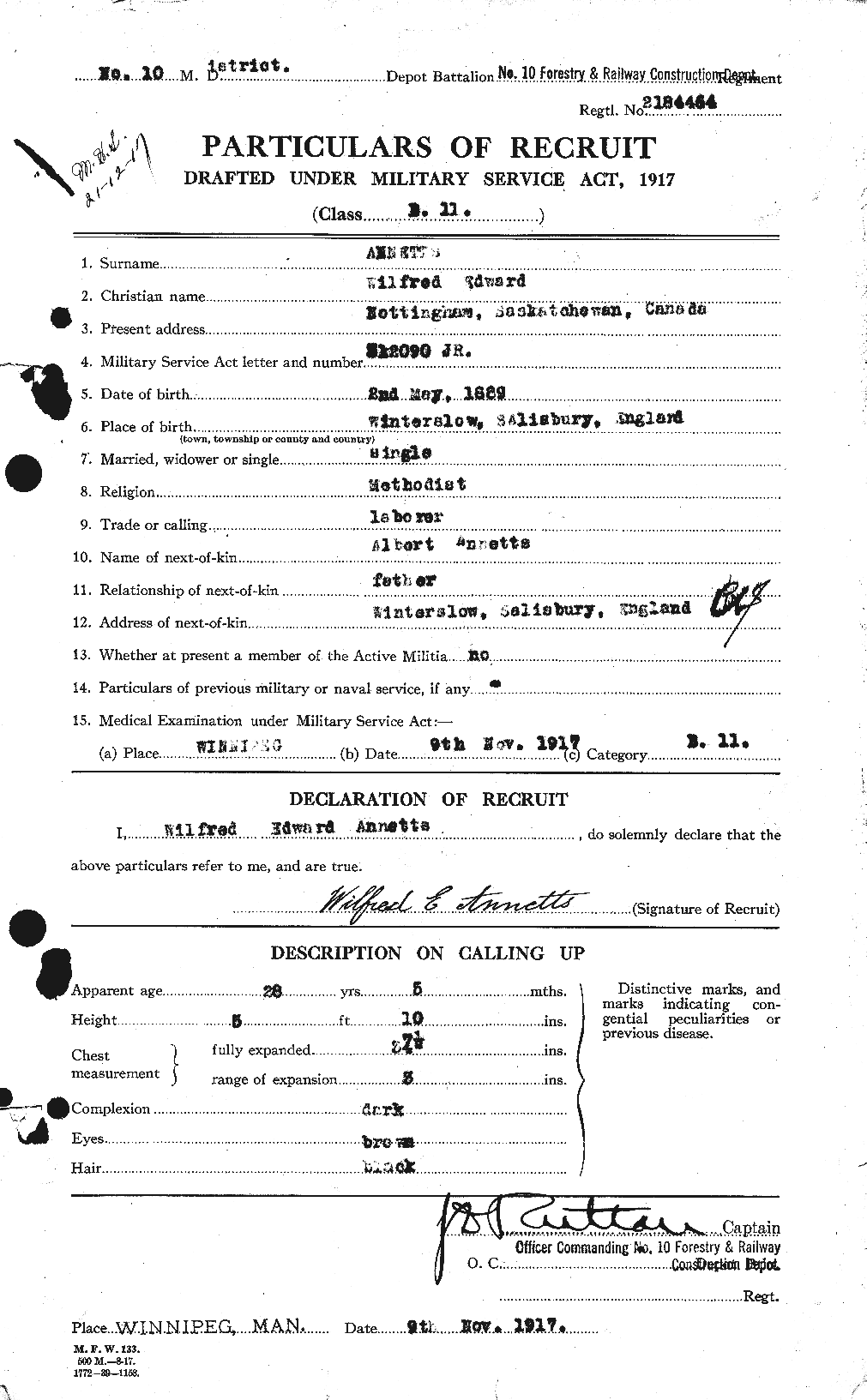 Personnel Records of the First World War - CEF 212435a