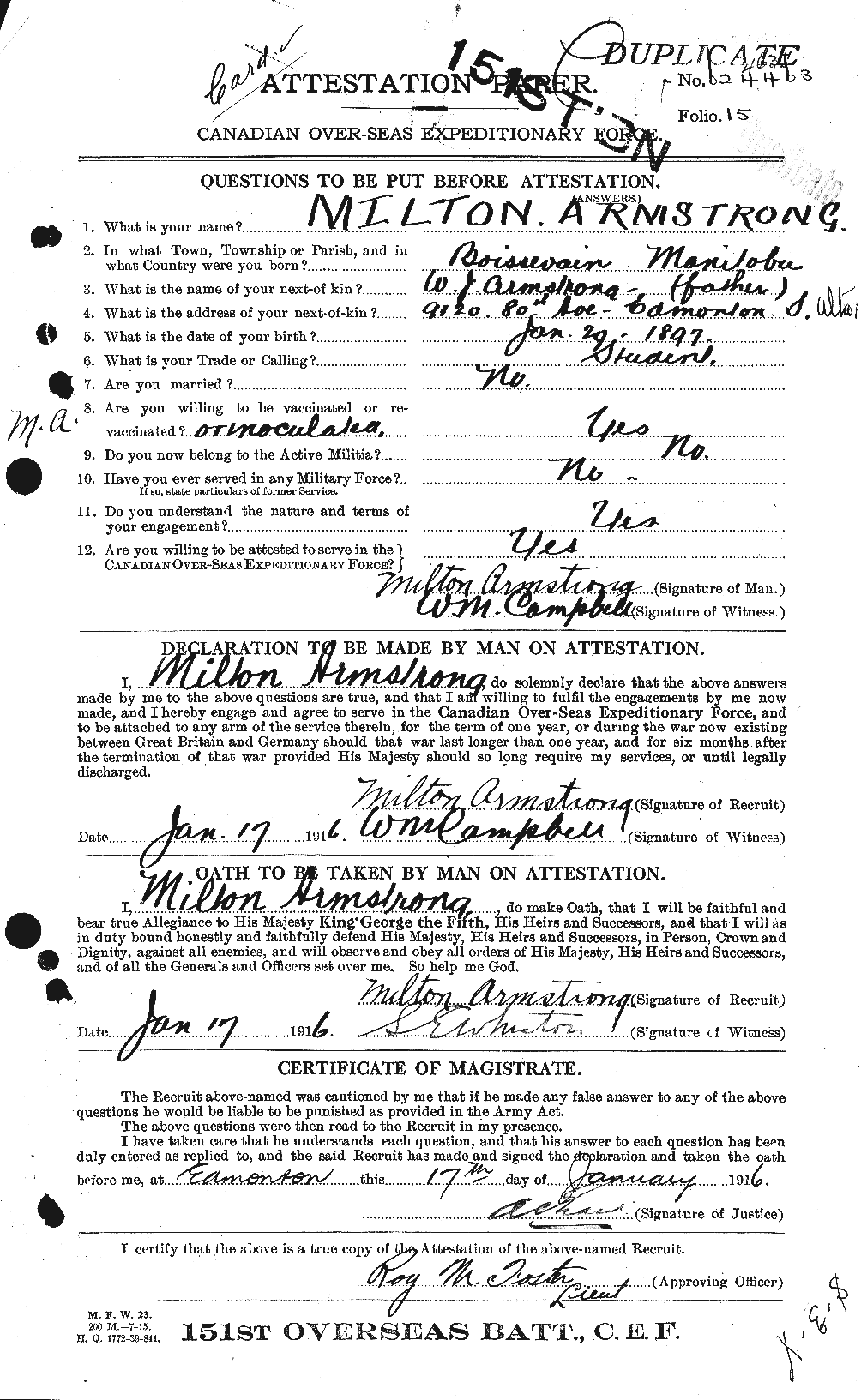 Personnel Records of the First World War - CEF 212749a