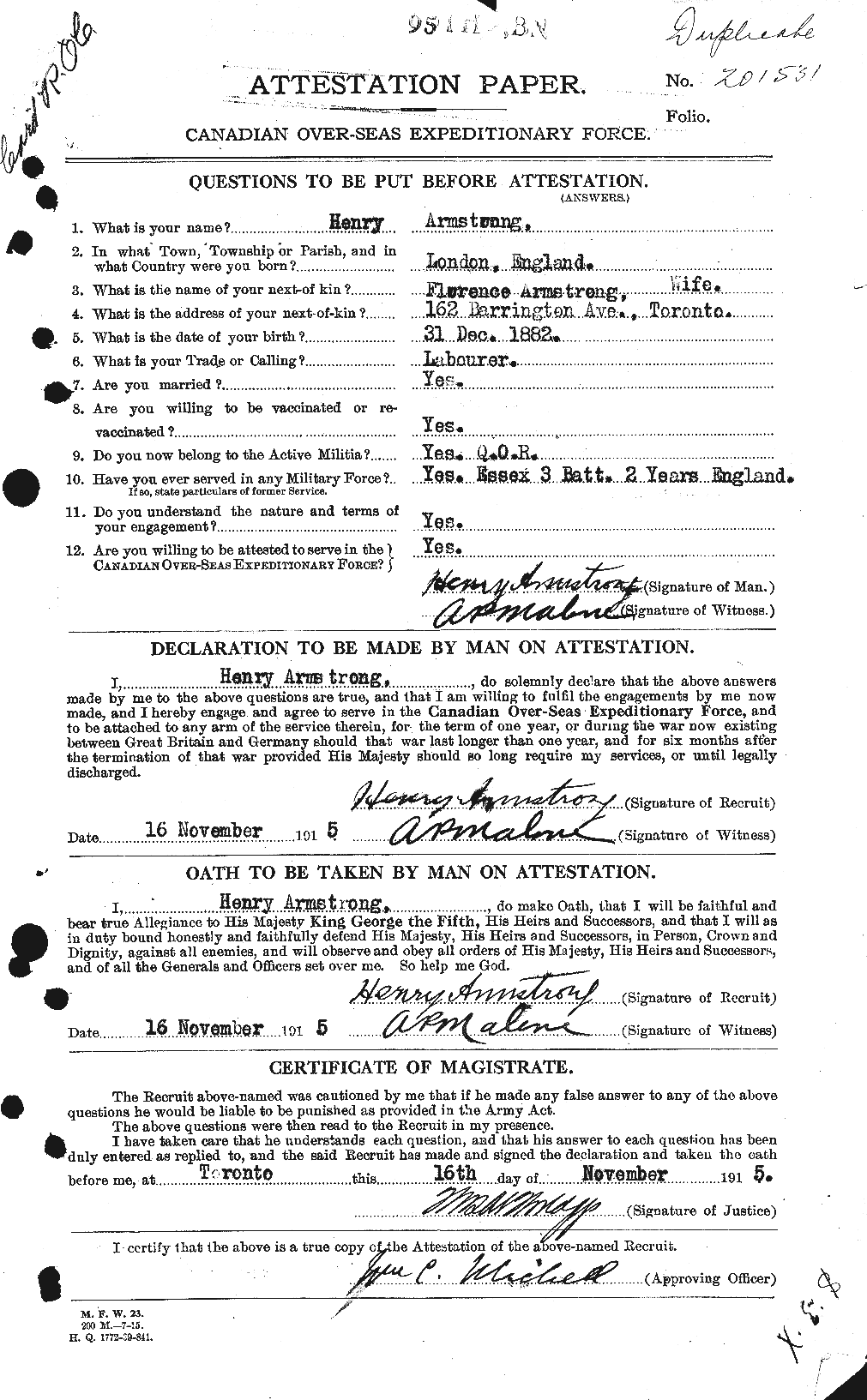 Personnel Records of the First World War - CEF 212957a