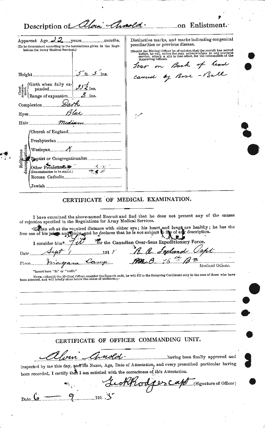 Dossiers du Personnel de la Première Guerre mondiale - CEC 213177b