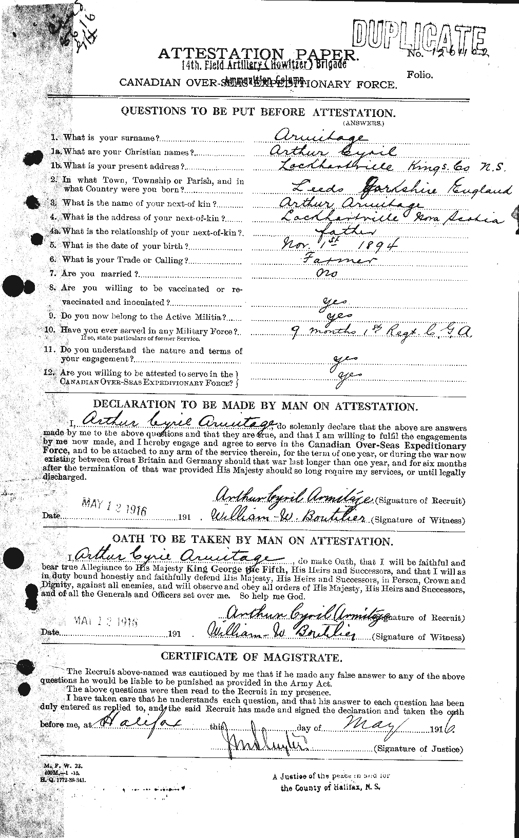 Personnel Records of the First World War - CEF 213439a