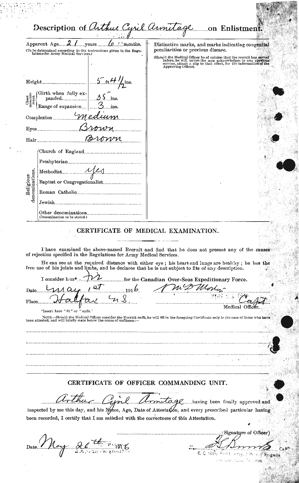 Personnel Records of the First World War - CEF 213439b