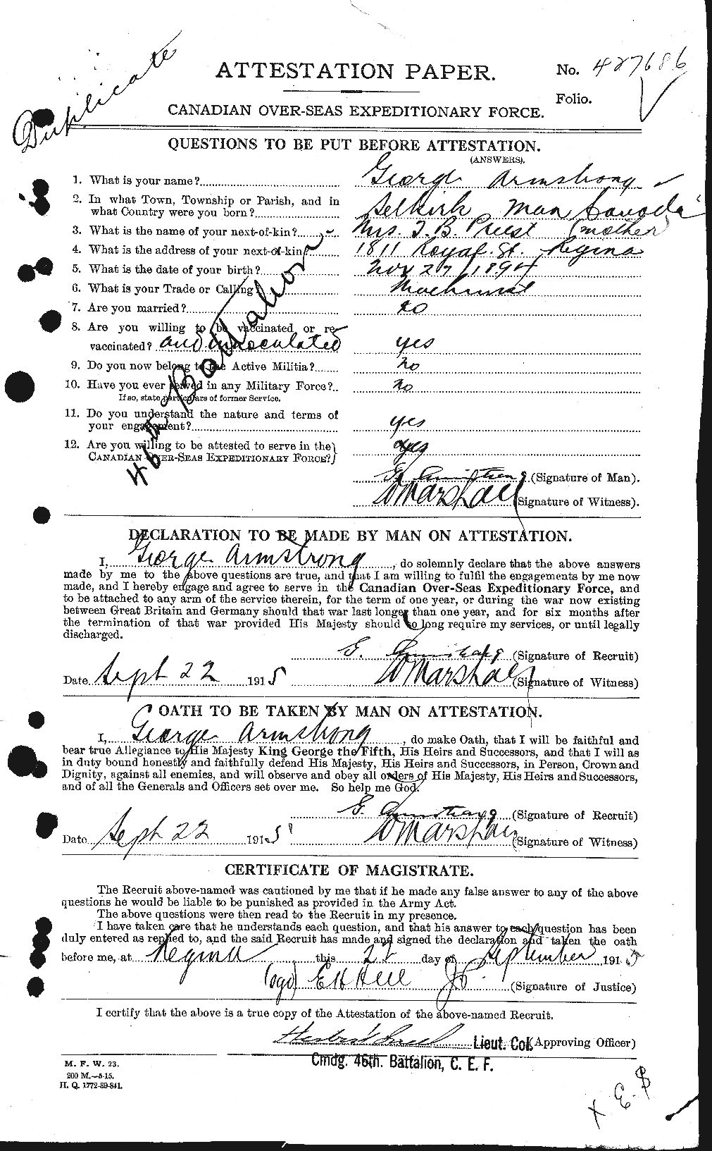 Personnel Records of the First World War - CEF 213738a