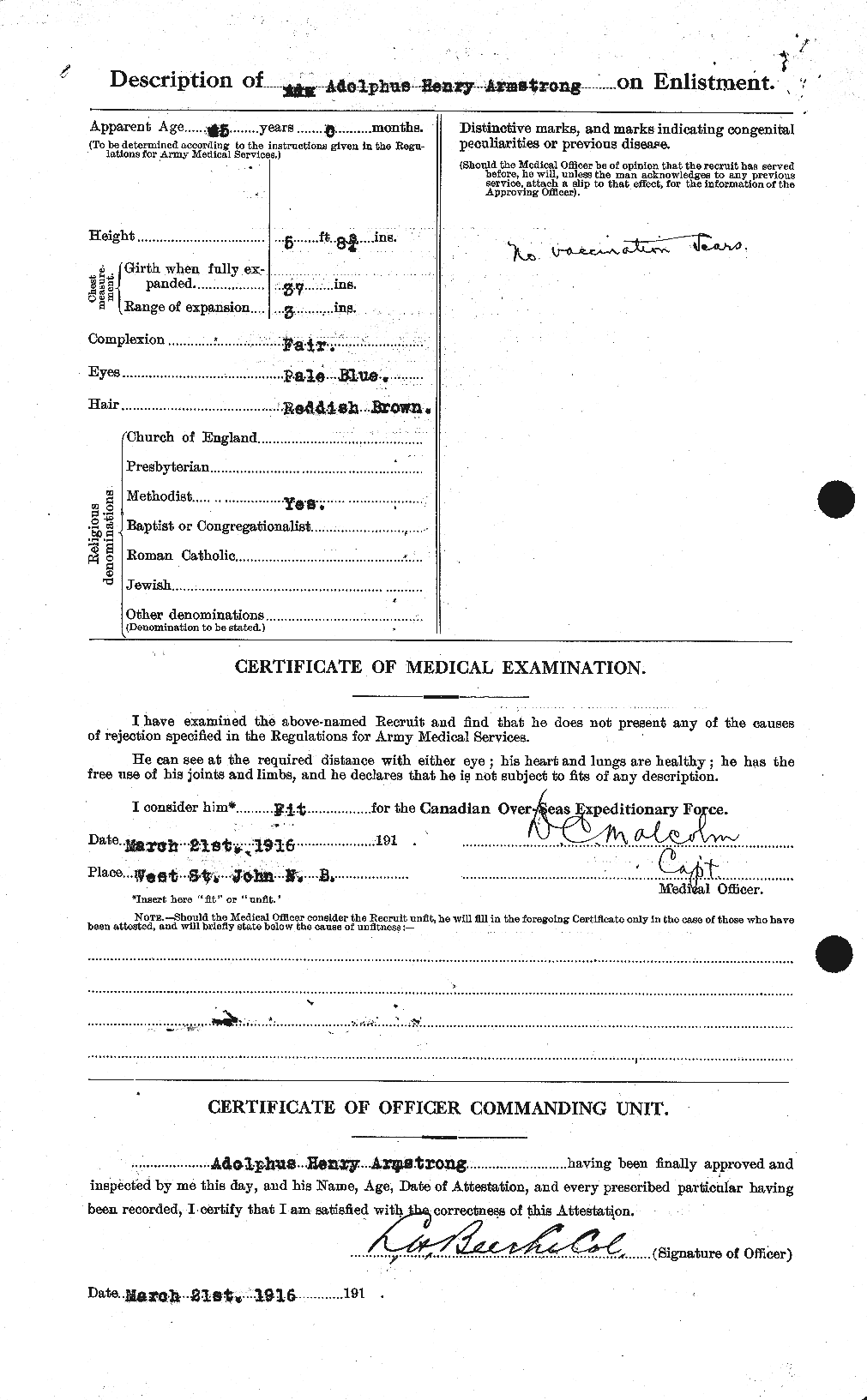 Dossiers du Personnel de la Première Guerre mondiale - CEC 214001b
