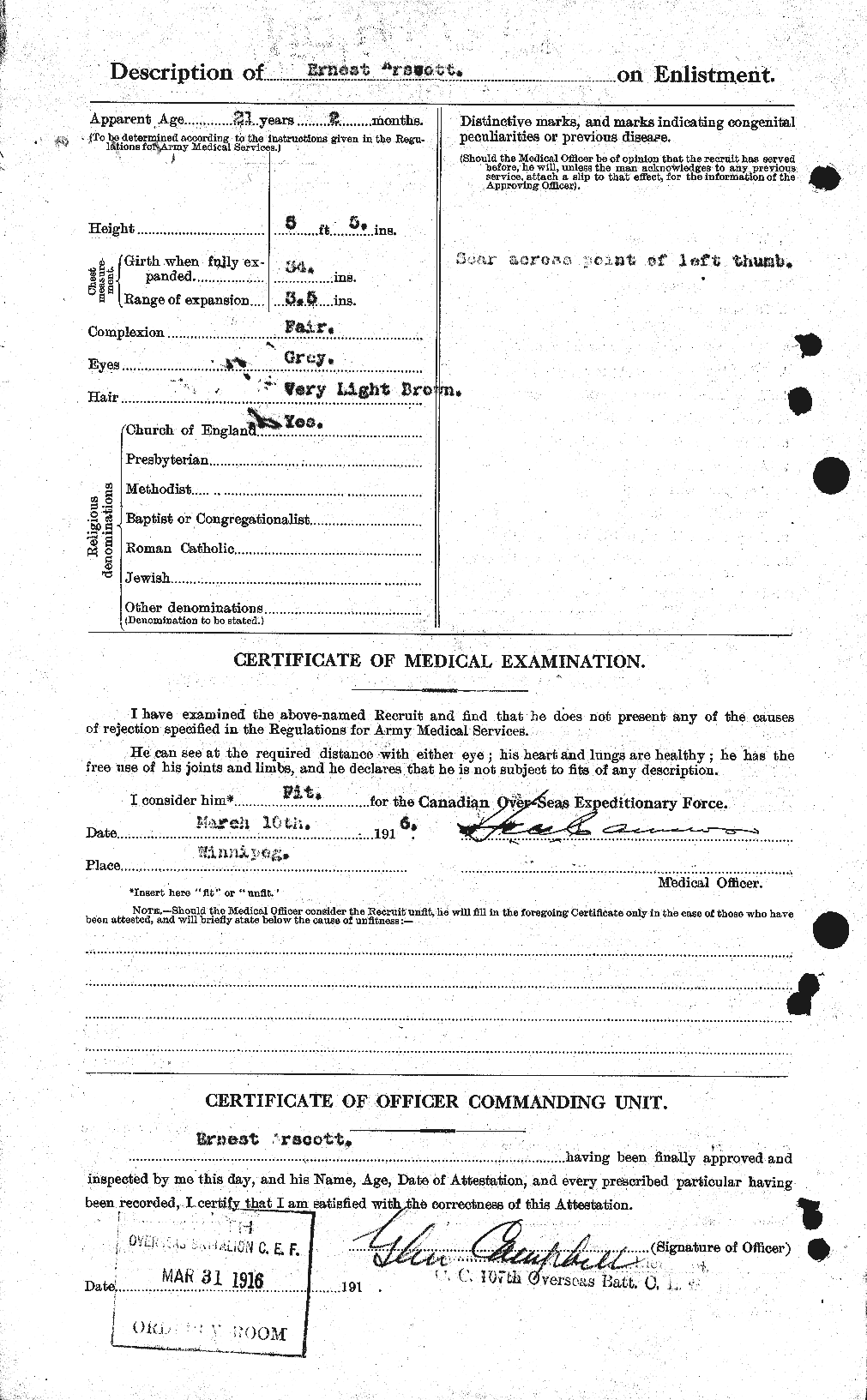 Personnel Records of the First World War - CEF 214272b