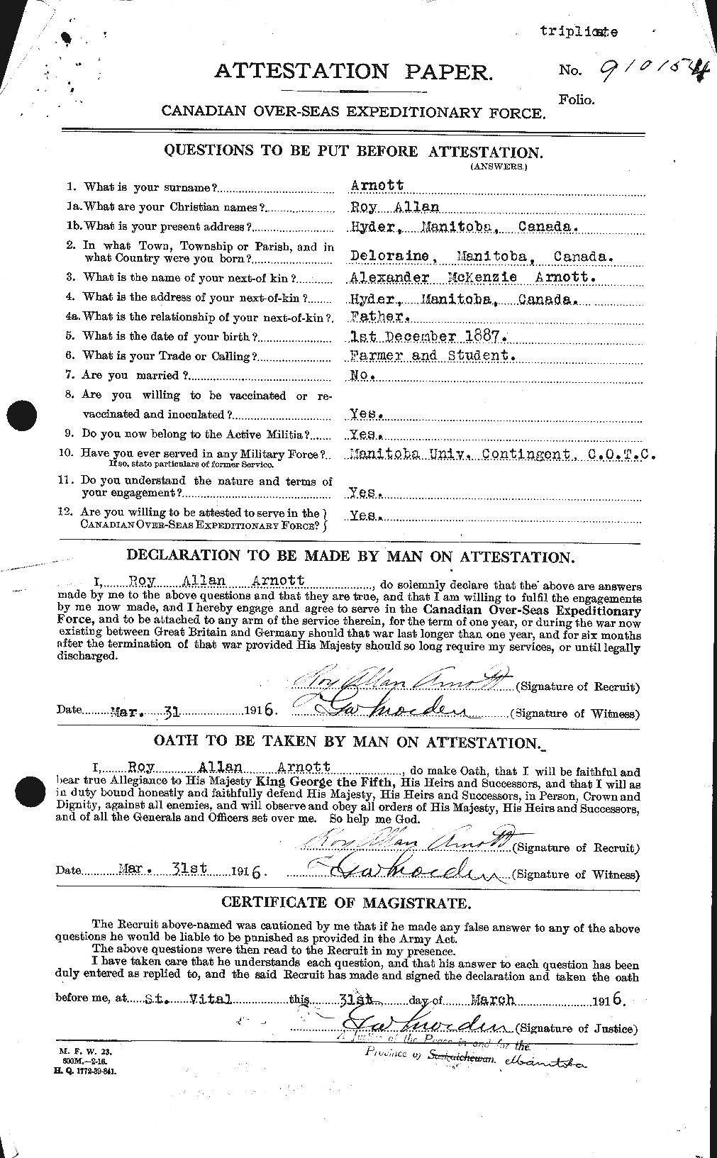 Personnel Records of the First World War - CEF 214364a