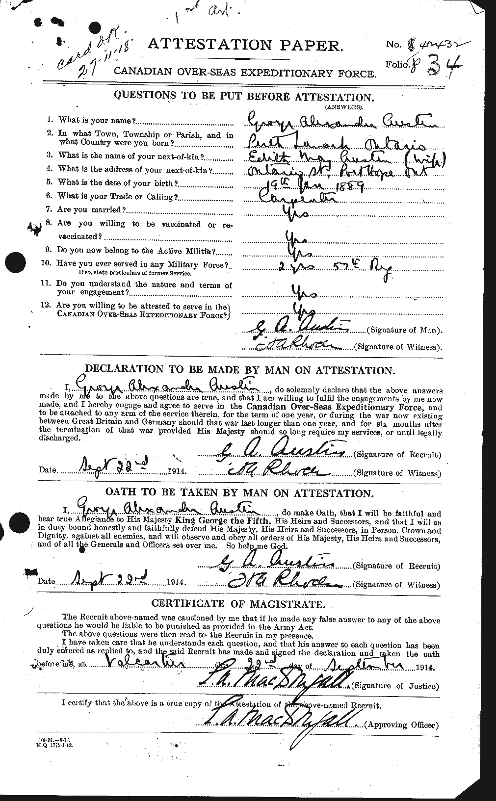 Personnel Records of the First World War - CEF 215386a
