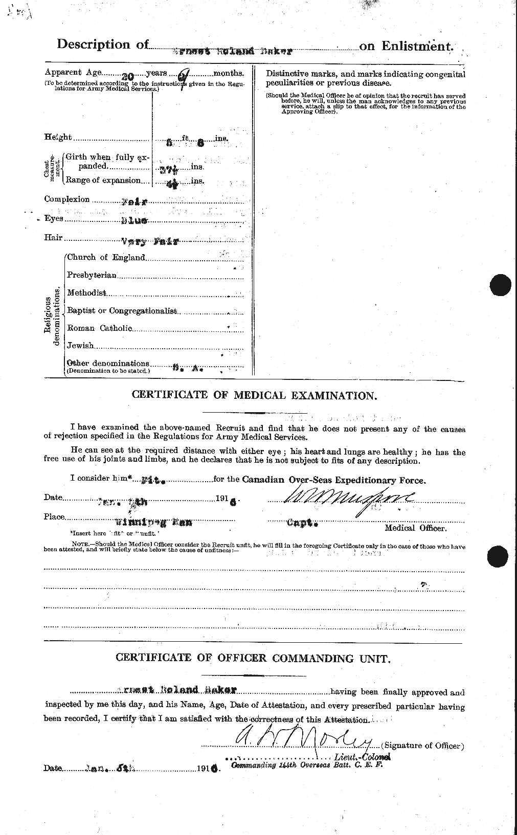 Personnel Records of the First World War - CEF 216340b