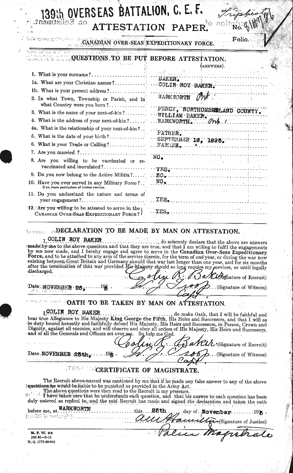 Personnel Records of the First World War - CEF 216416a